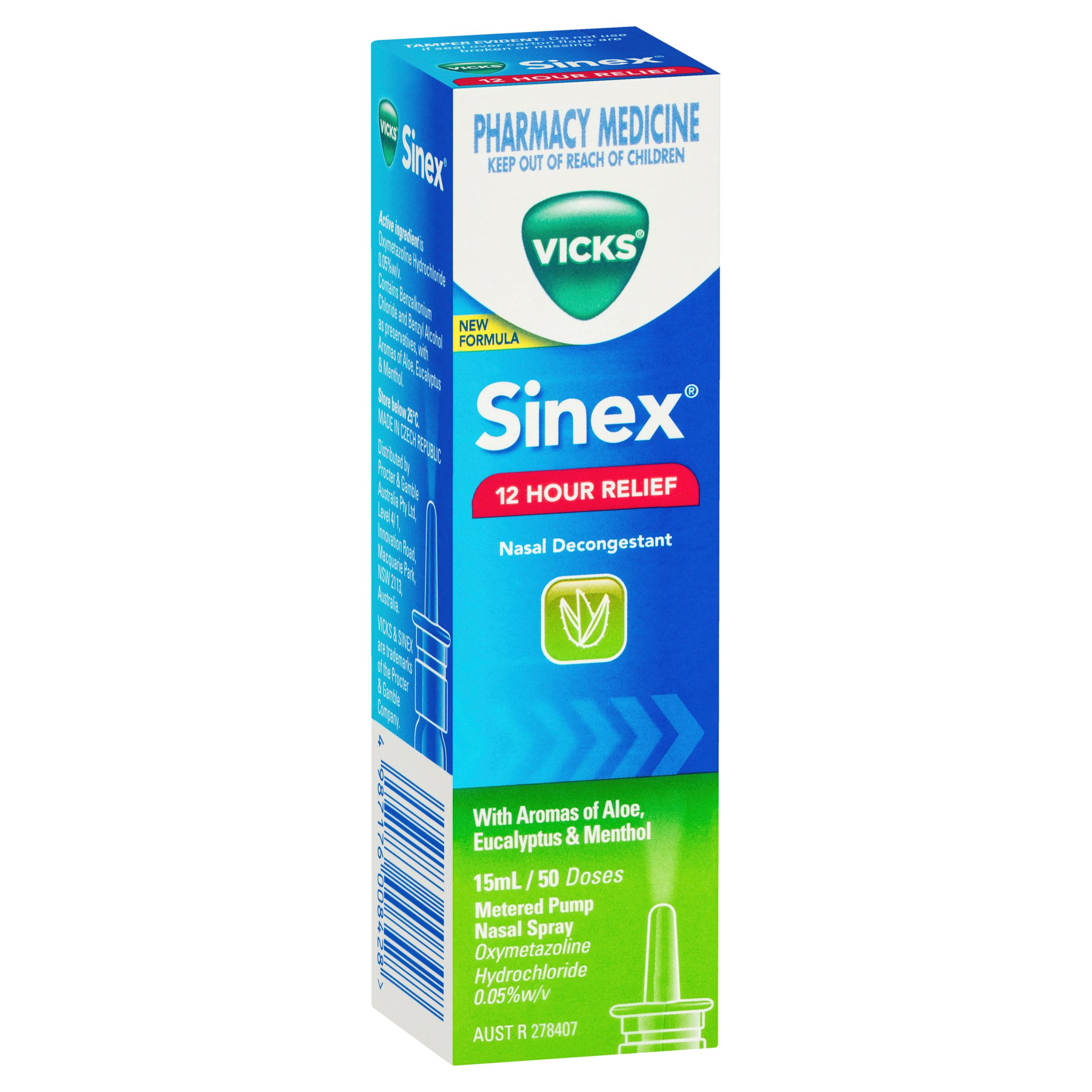 Vicks Sinex Nasal Decongestant Relief With Aloe 15ml - Image 6