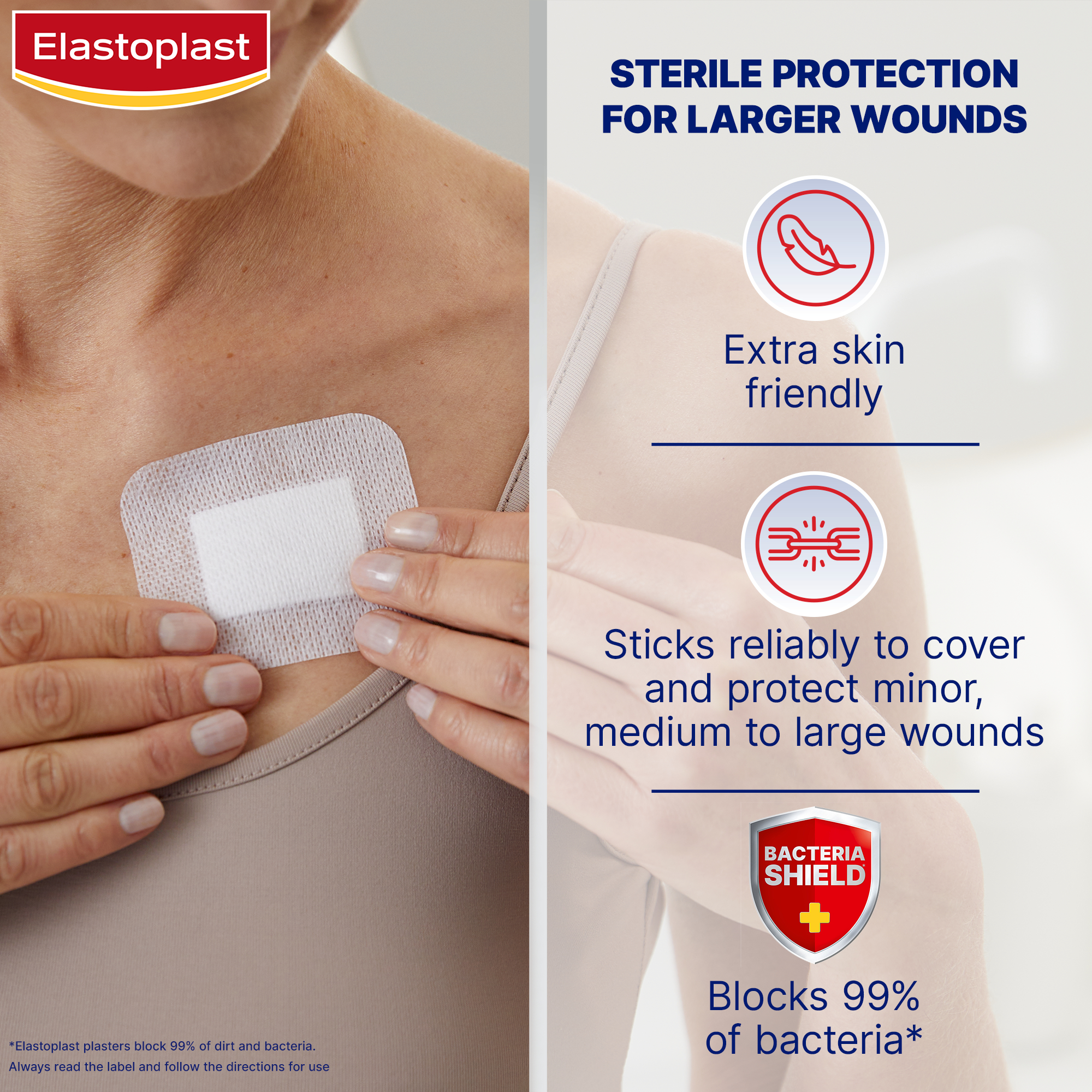 Elastoplast Sensitive XL Dressing 6 x 7cm - 5 pack - Image 5