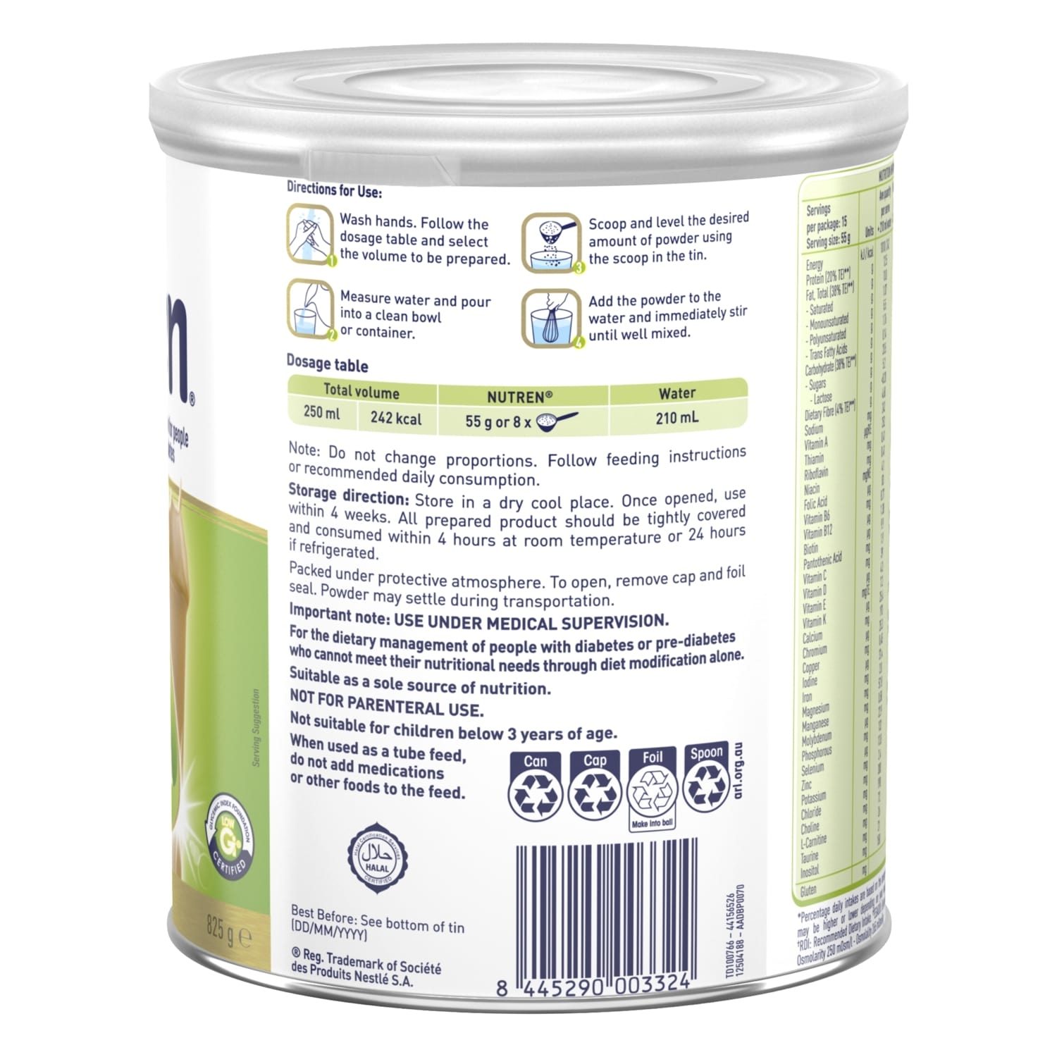 Nutren Diabetes 825g - Image 3