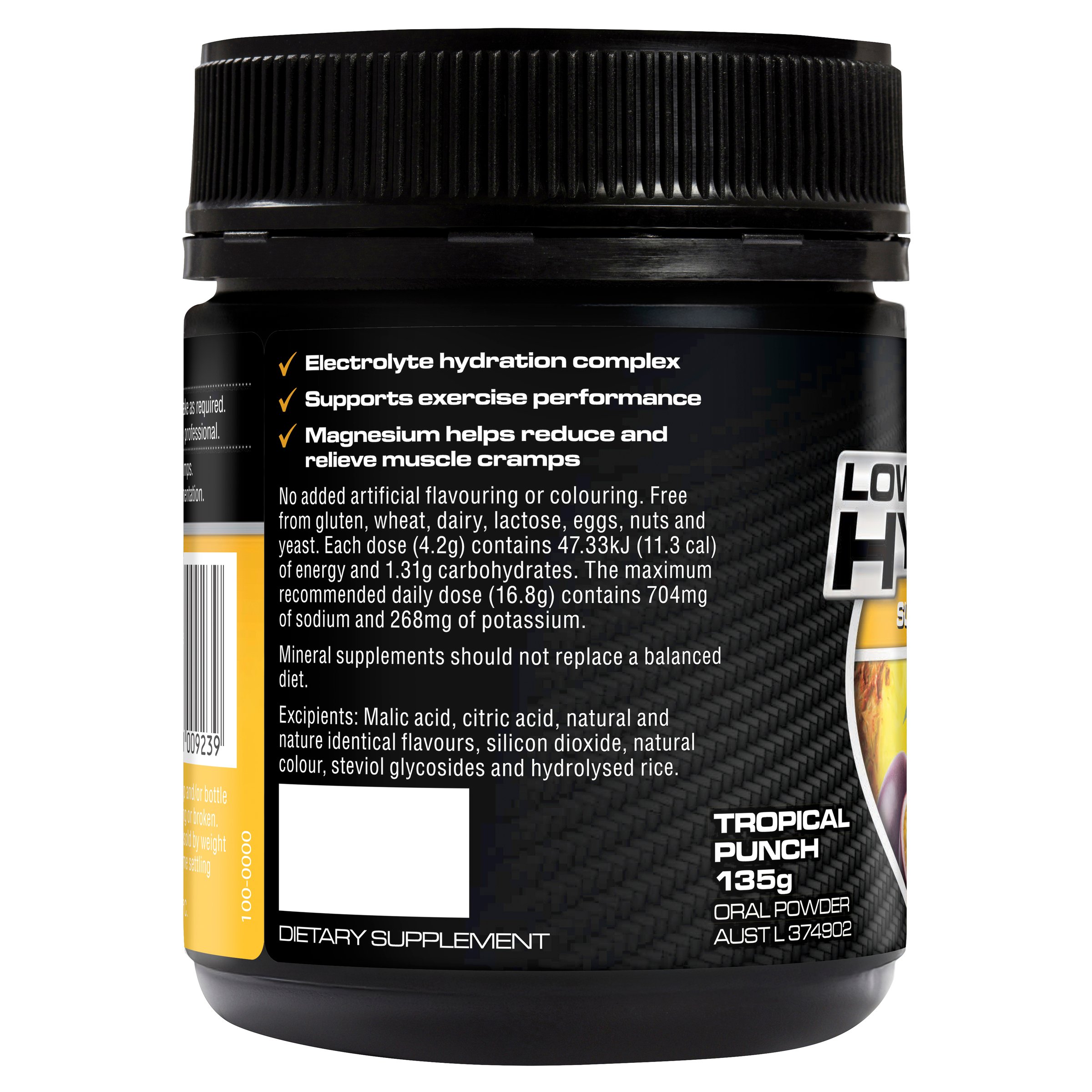 Endura Rehydration Low Carb Fuel Tropical Punch 135g - Image 2