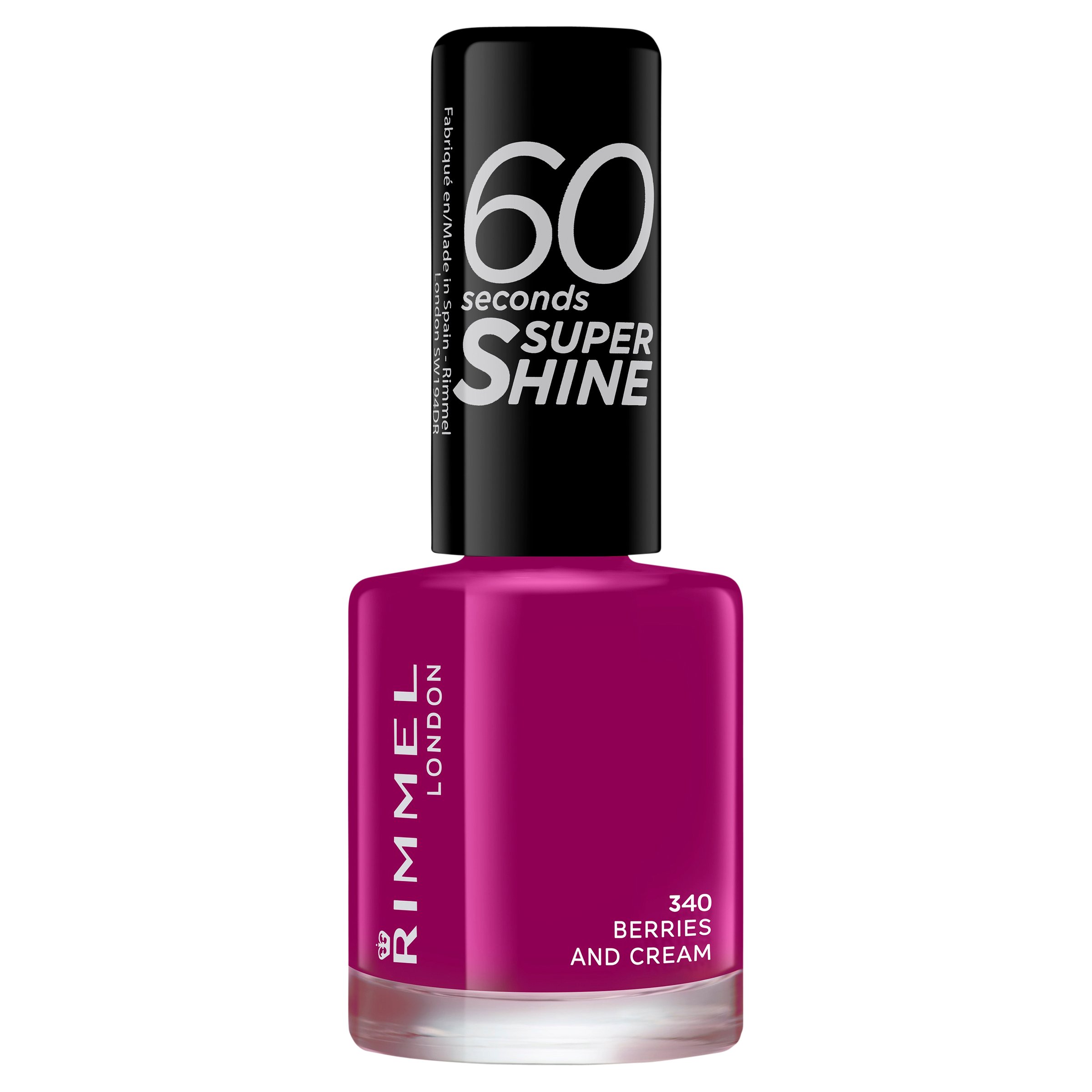 Rimmel 60 Seconds Nail Polish 340 Berries & Cream 1 each - Image 1