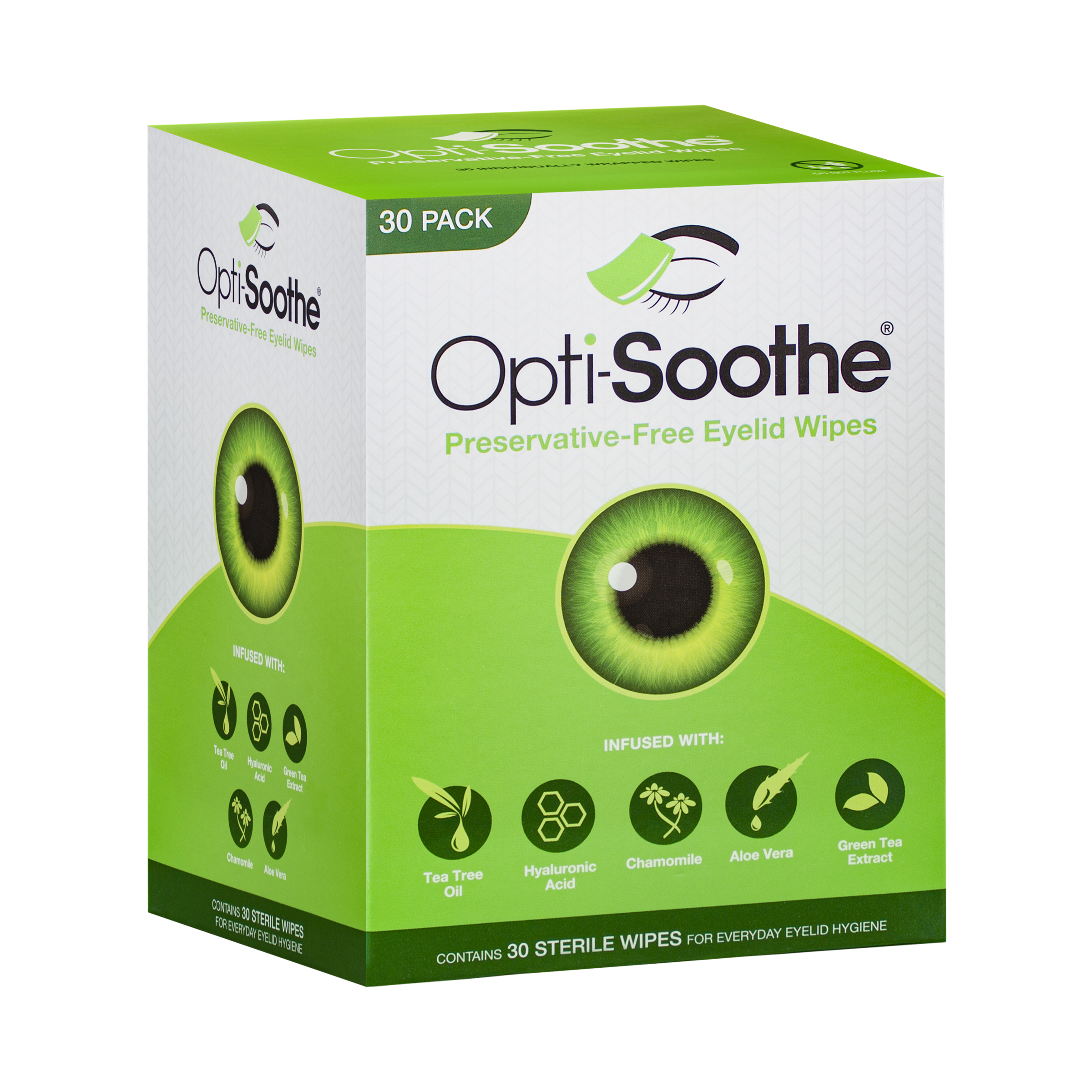 Opti-Soothe Preservative-Free Eyelid Wipes - 30 wipes - Image 10