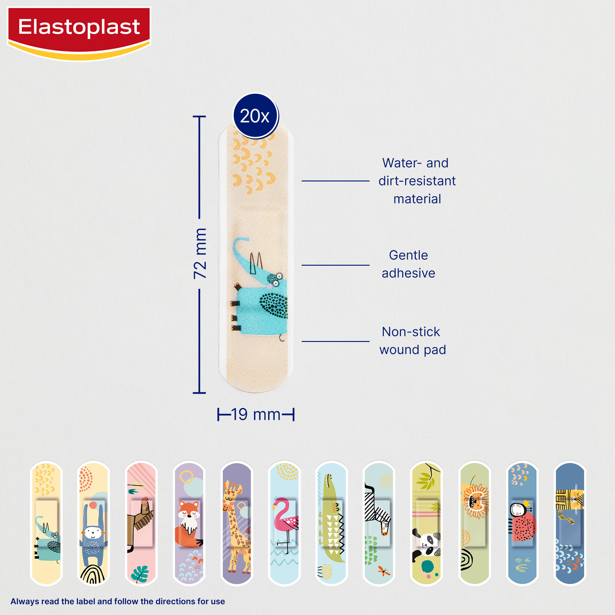 Elastoplast Kids Animals Plasters 20 pack - Image 6