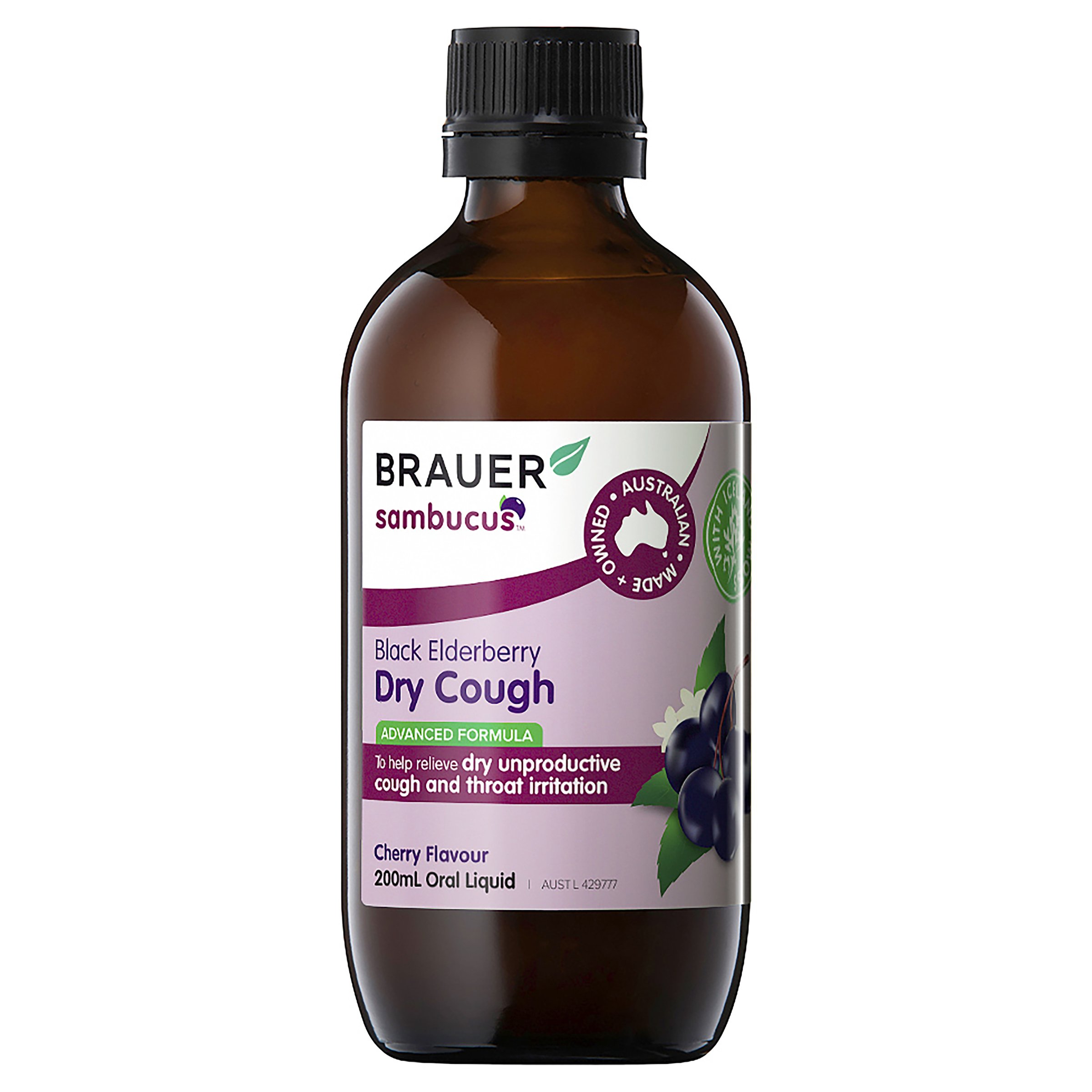 Brauer Black Elderberry Adult Dry Cough 200ml - Image 6