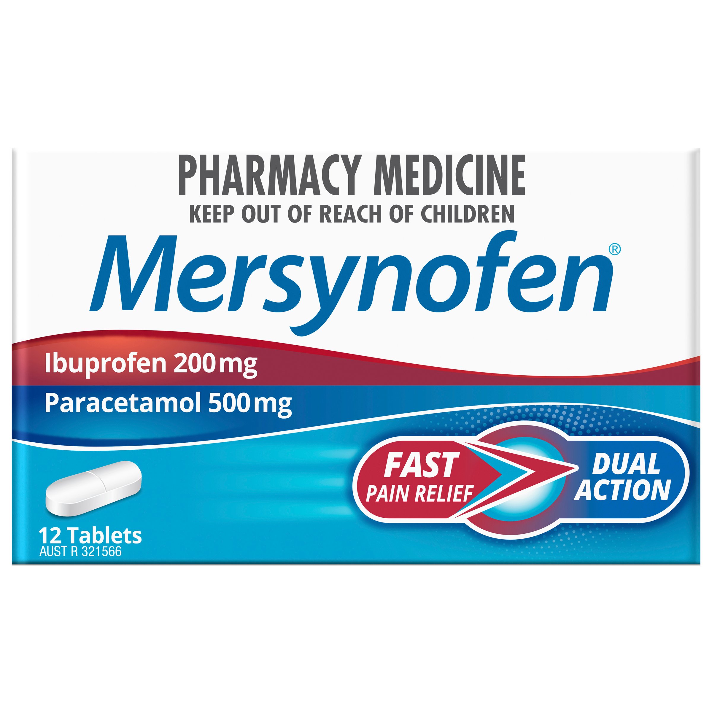 Mersynofen Paracetamol & Ibuprofen 12 tablets - Image 1