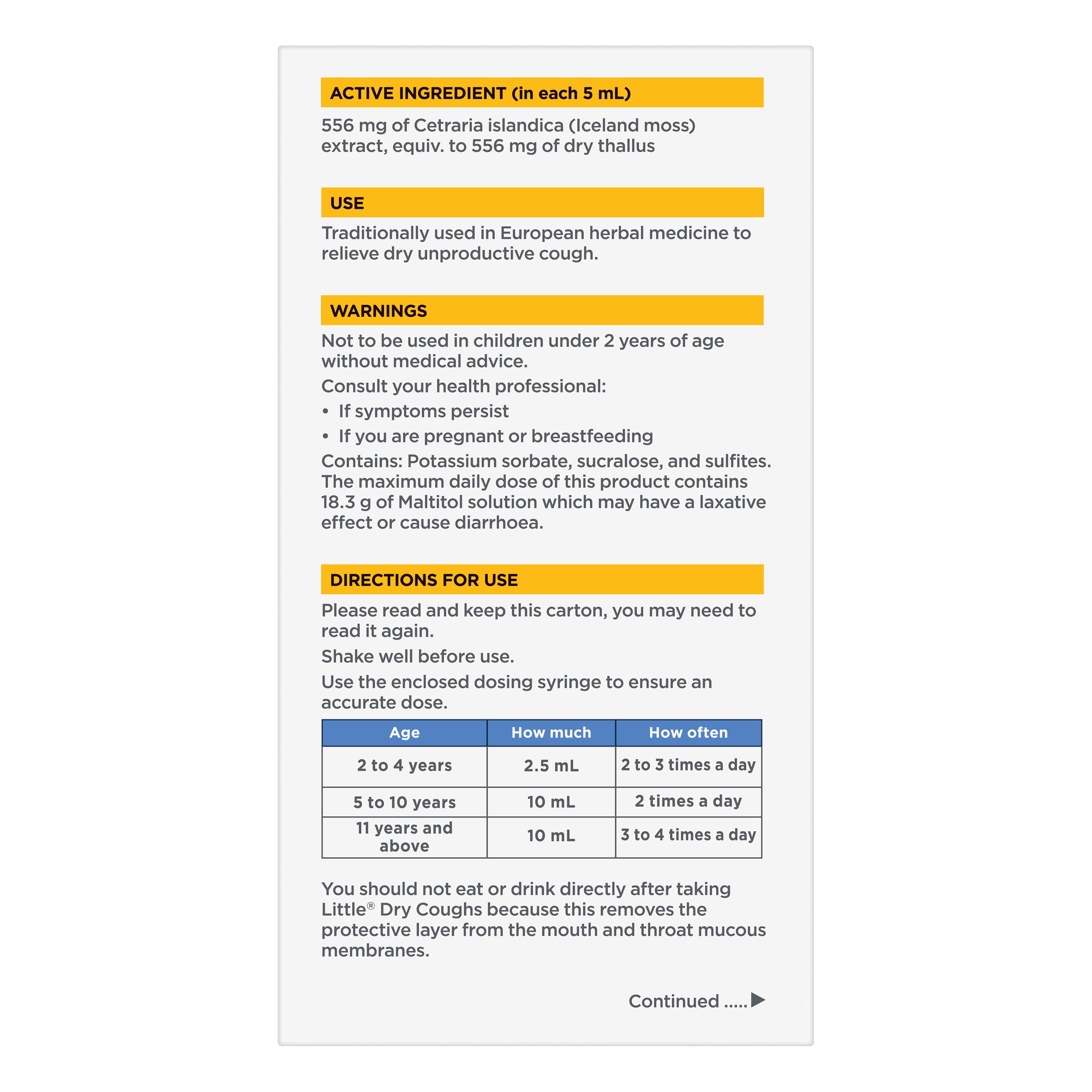 Little Dry Coughs 200ml - Image 2