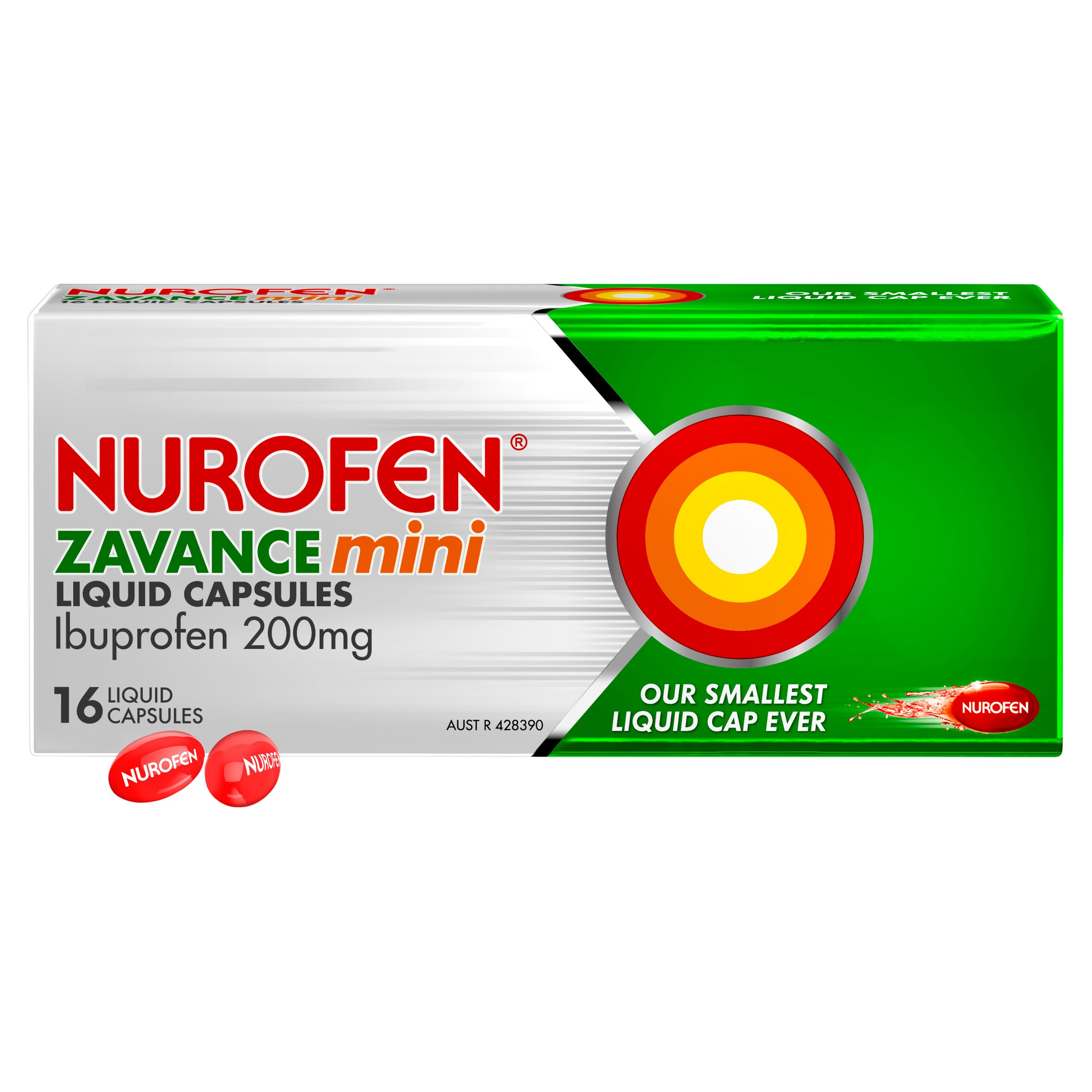 Nurofen Zavance Mini 16 liquid capsules - Image 10