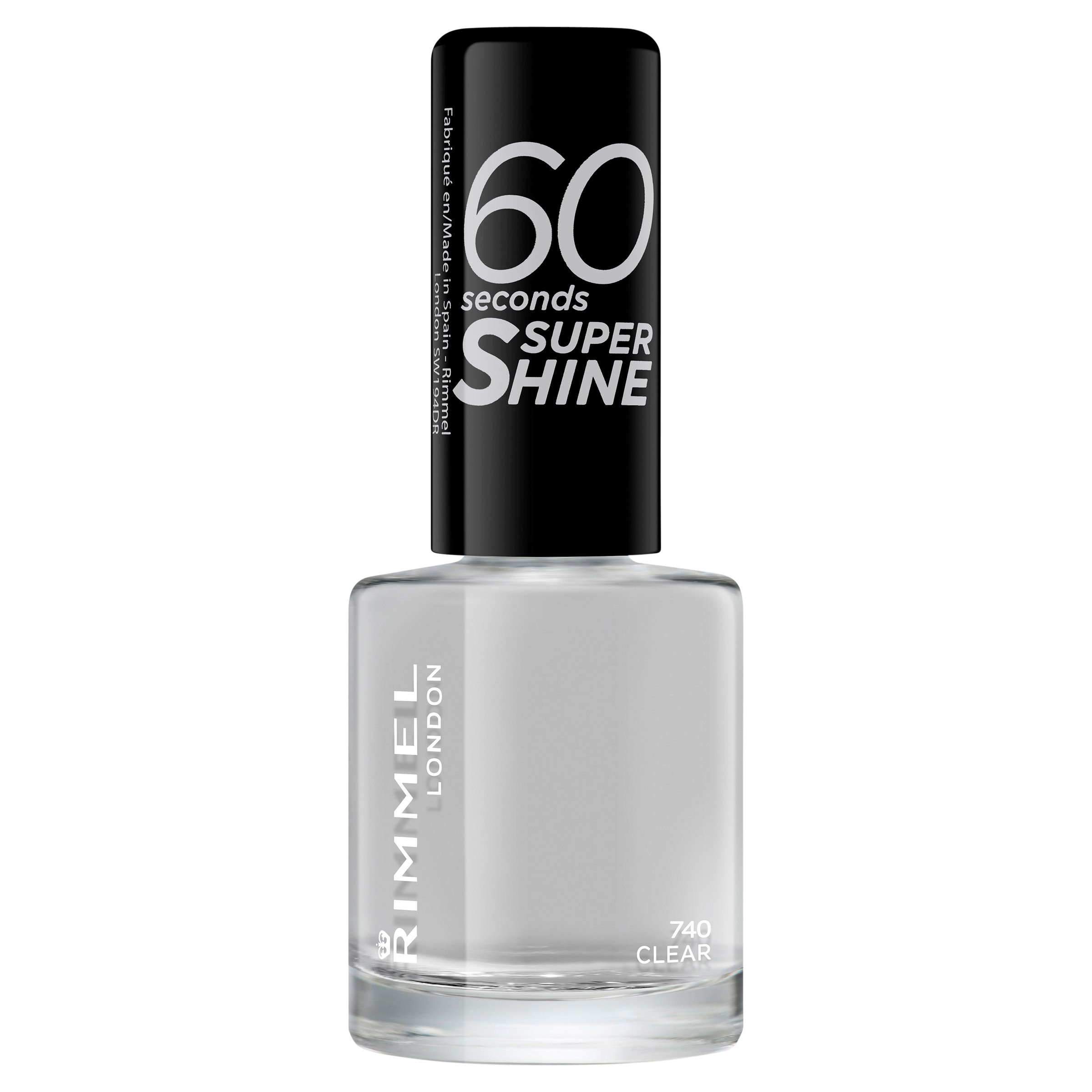 Rimmel 60 Seconds Super Shine Nail Polish 740 Clear 1 each - Image 1