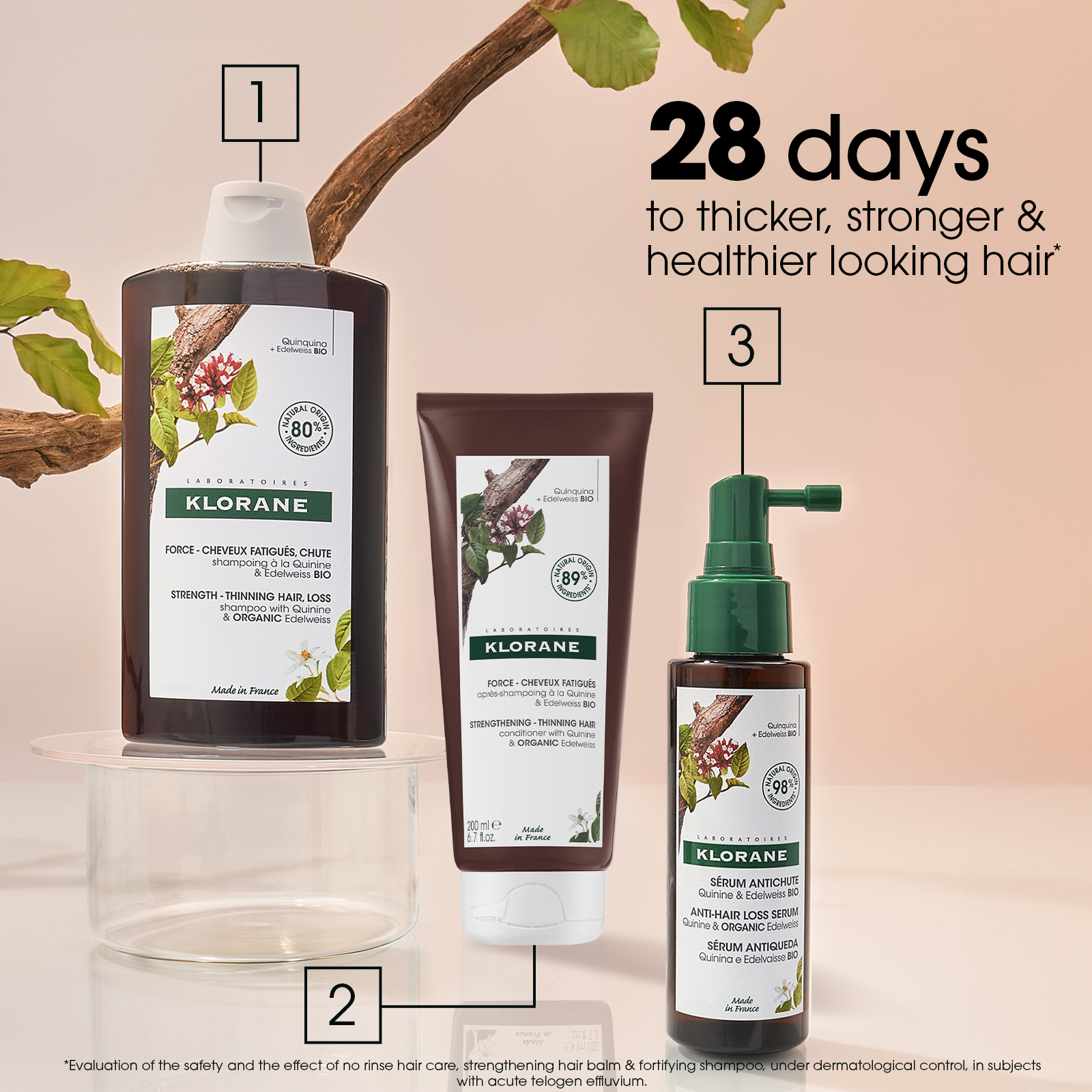 Klorane Conditioner With Quinine And Organic Edelweiss 200ml - Image 8