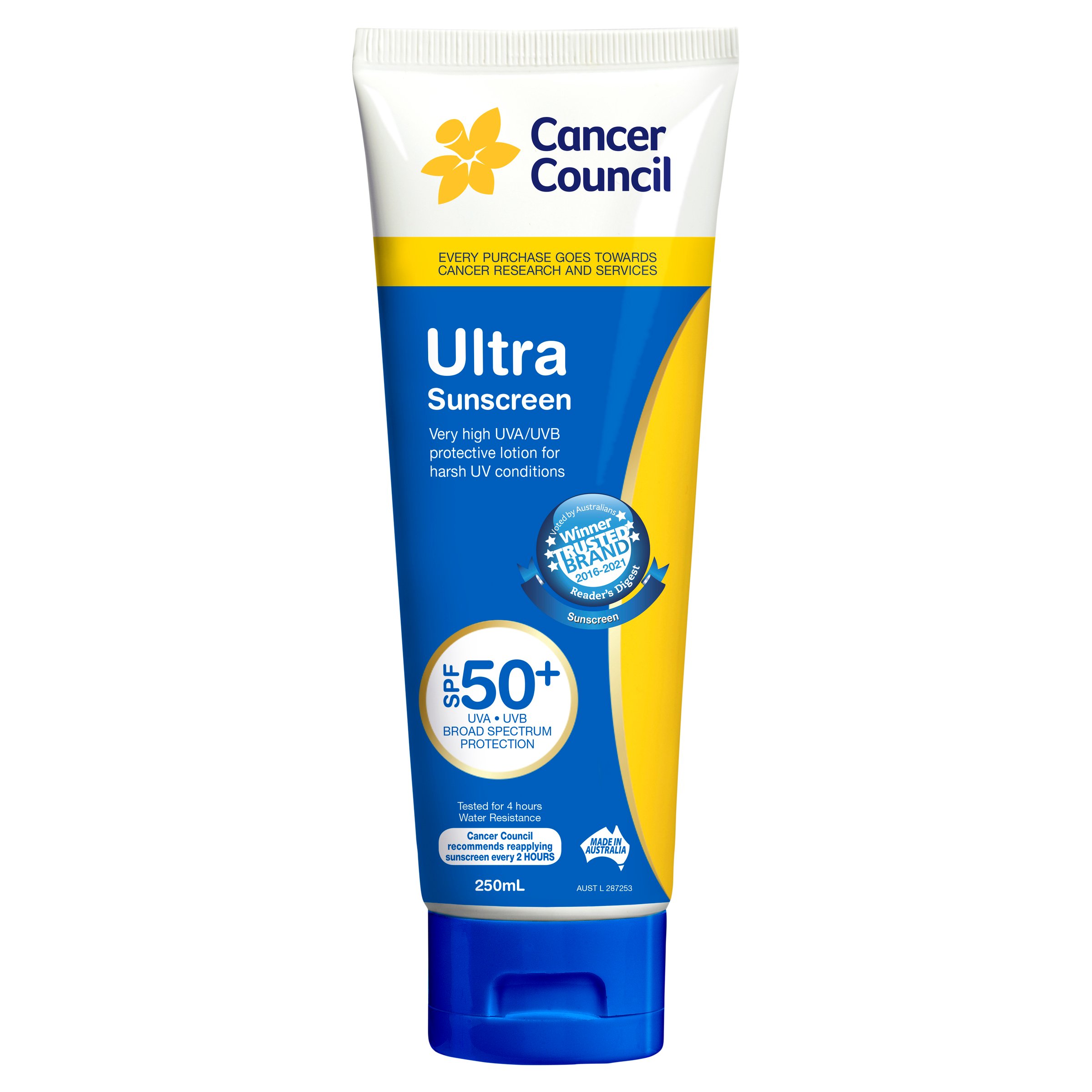 Cancer Council Ultra Sunscreen SPF50+ 250ml - Image 1