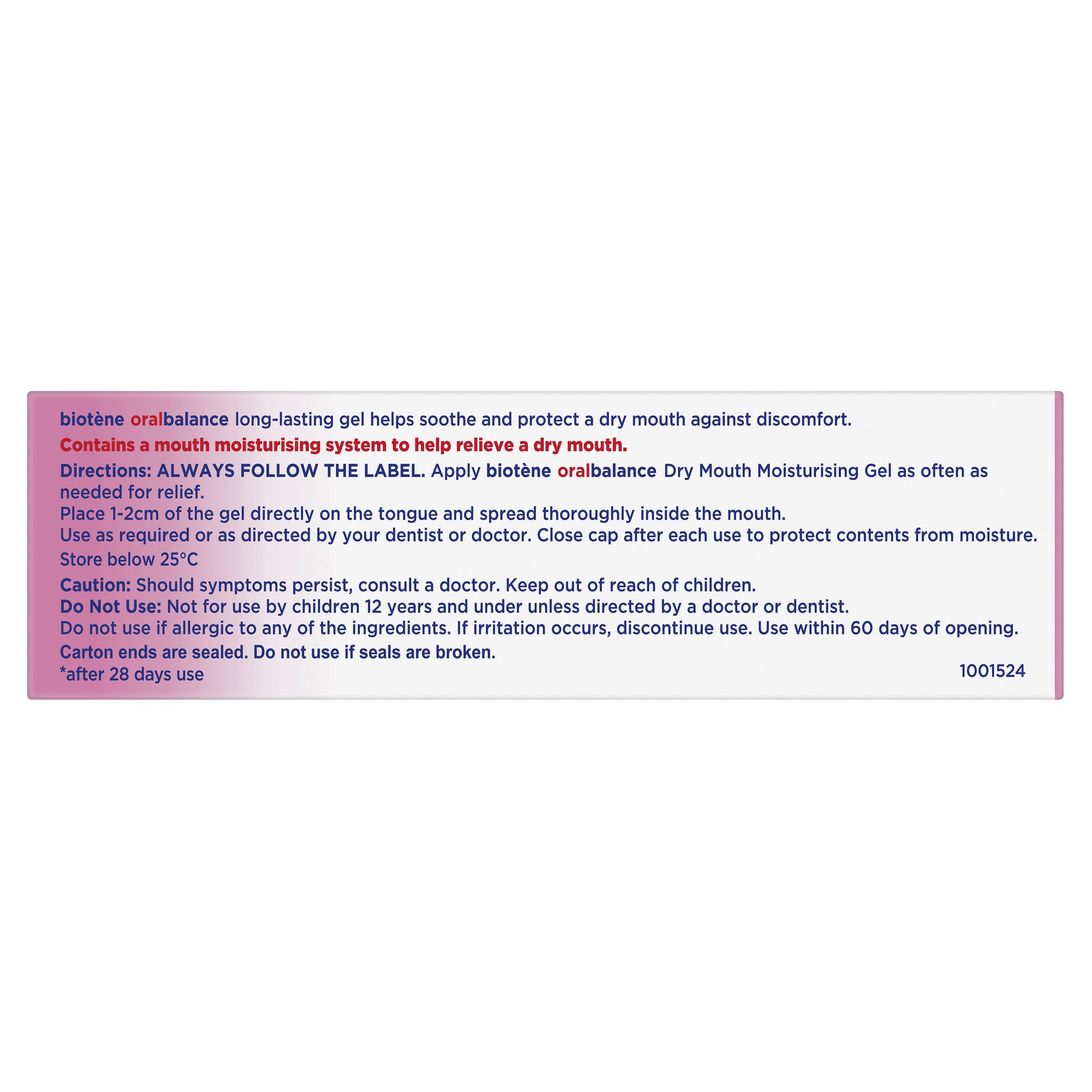 Biotene Oral Balance Moisturising Gel 42g - Image 2