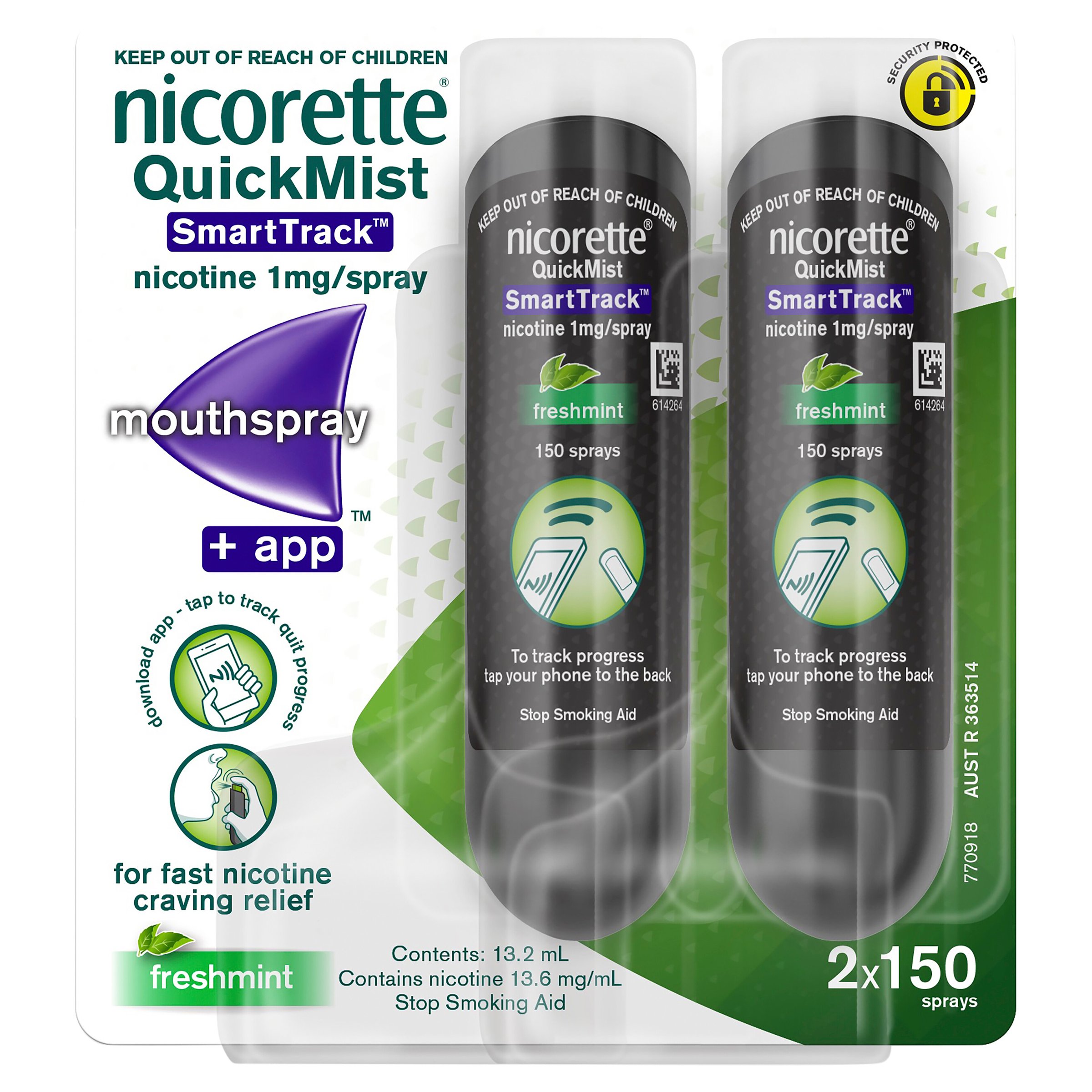 Nicorette Quick Mist Smart Track Duo 2 pack - Image 1