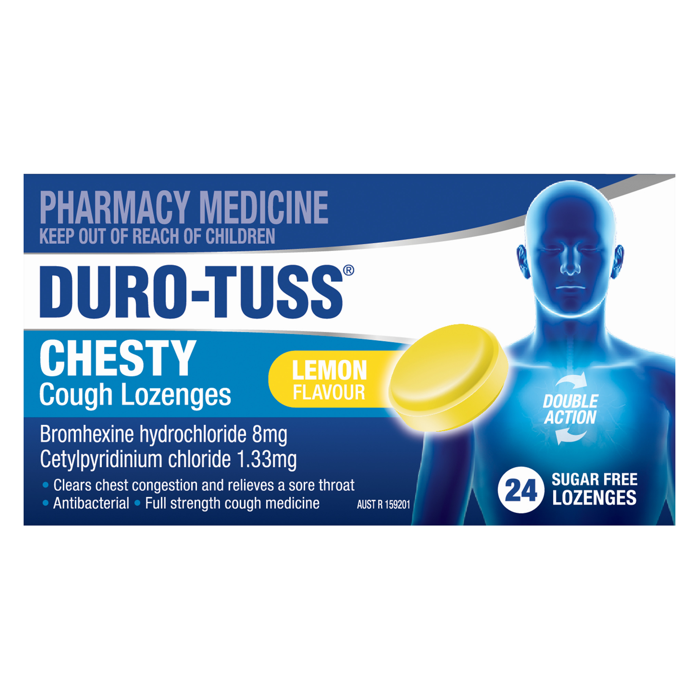 Duro-Tuss Chesty Cough Lemon Sugar Free 24 lozenges - Image 1