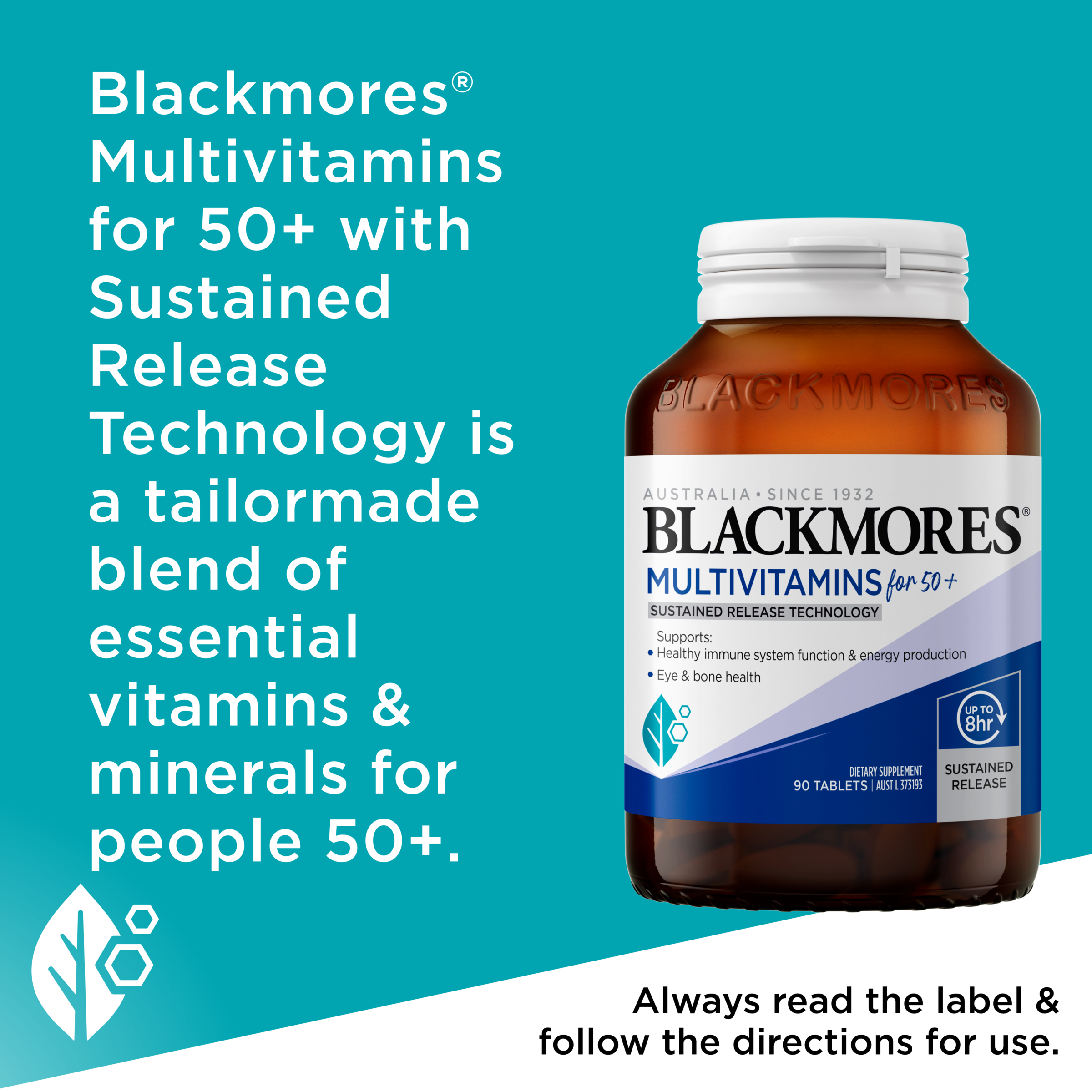 Blackmores Sustained Release Multivitamins For 50+ 90 tablets - Image 7