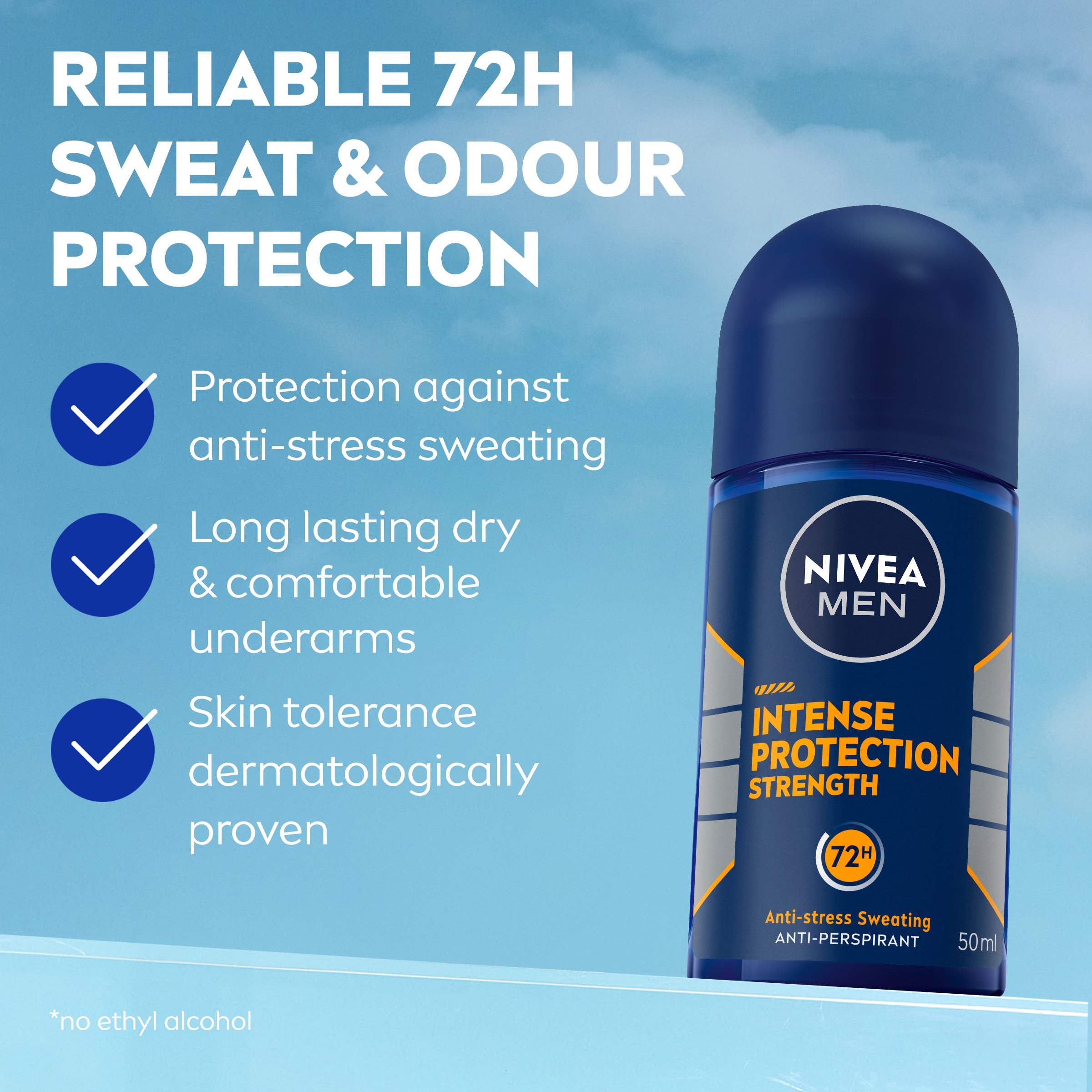 Nivea Men Deodorant Intense Protect Roll On 50ml - Image 5