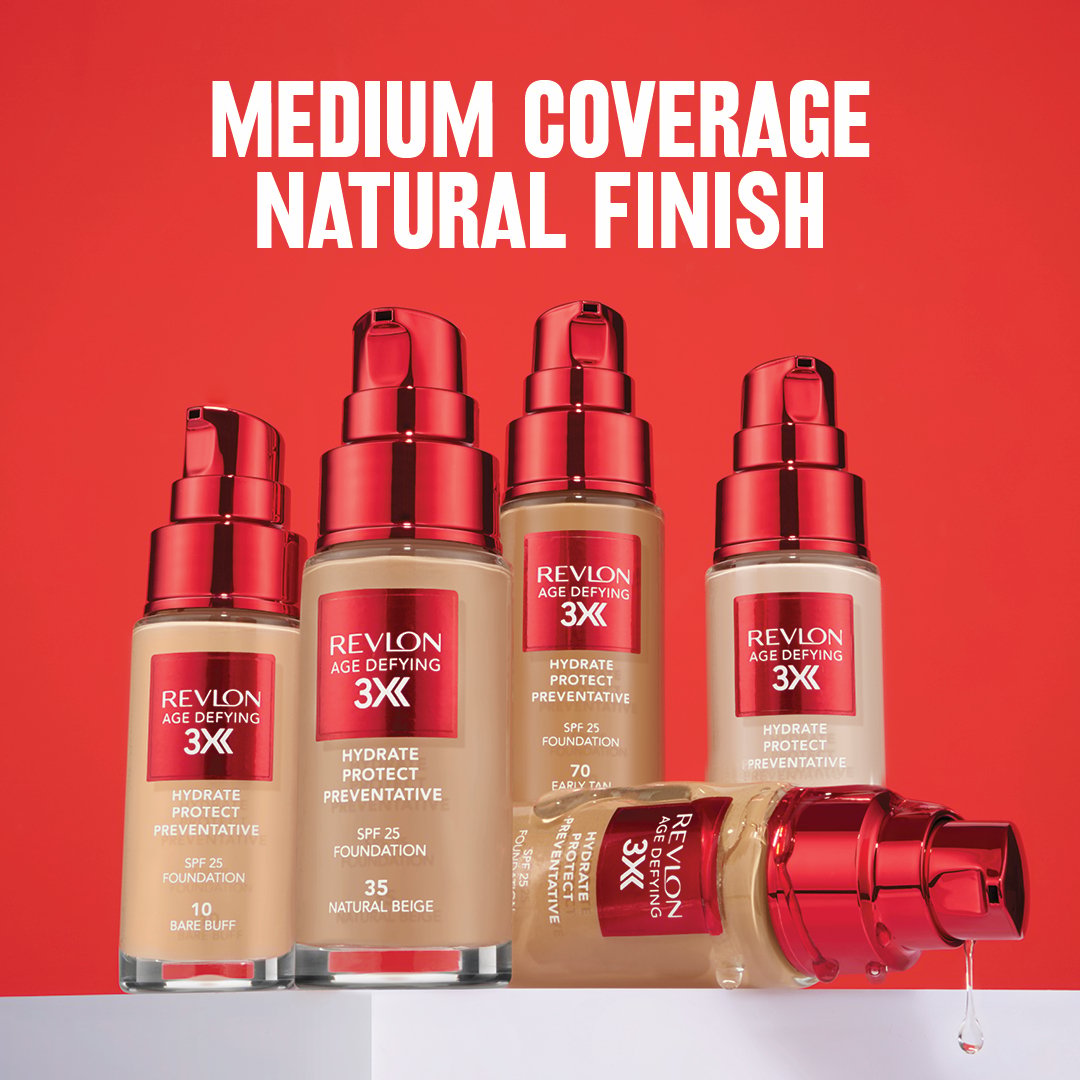 Revlon Age Defying Triple Lift Foundation Bare Buff 010 - 30ml - Image 3