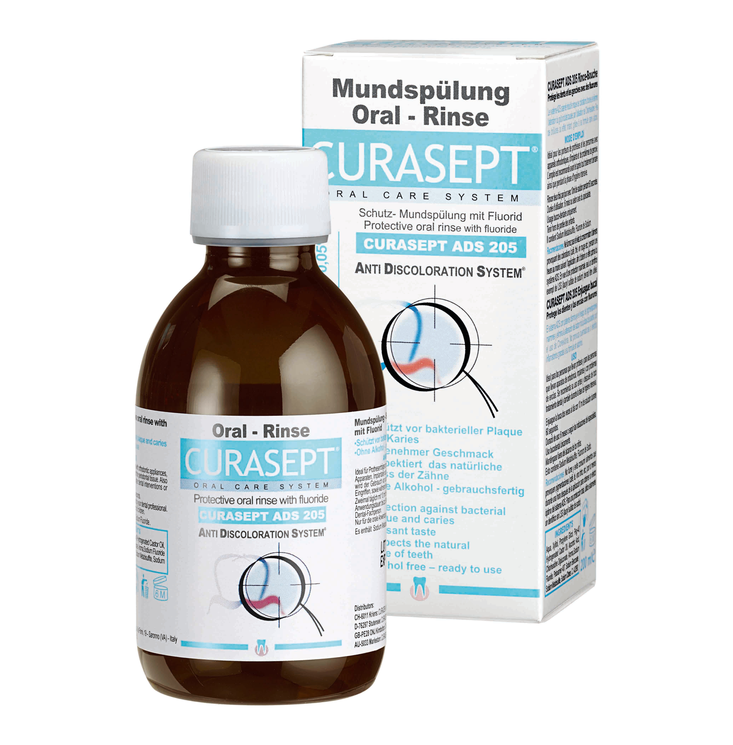 Curasept Mouth Rinse 0.05% Chlorhexidine + 0.05% Fluoride 200ml - Image 1