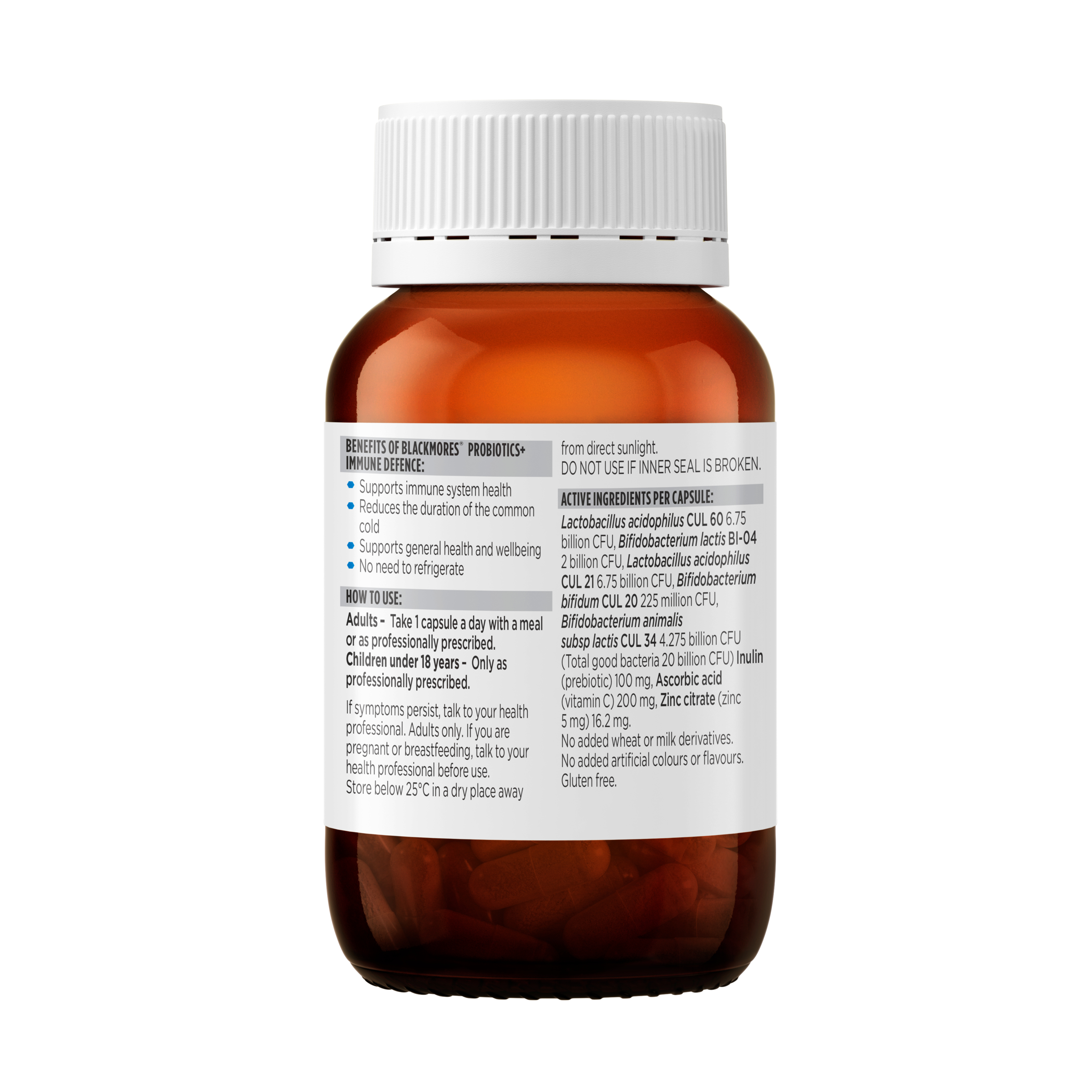 Blackmores Probiotics+ Immune Defence 30 capsules - Image 3