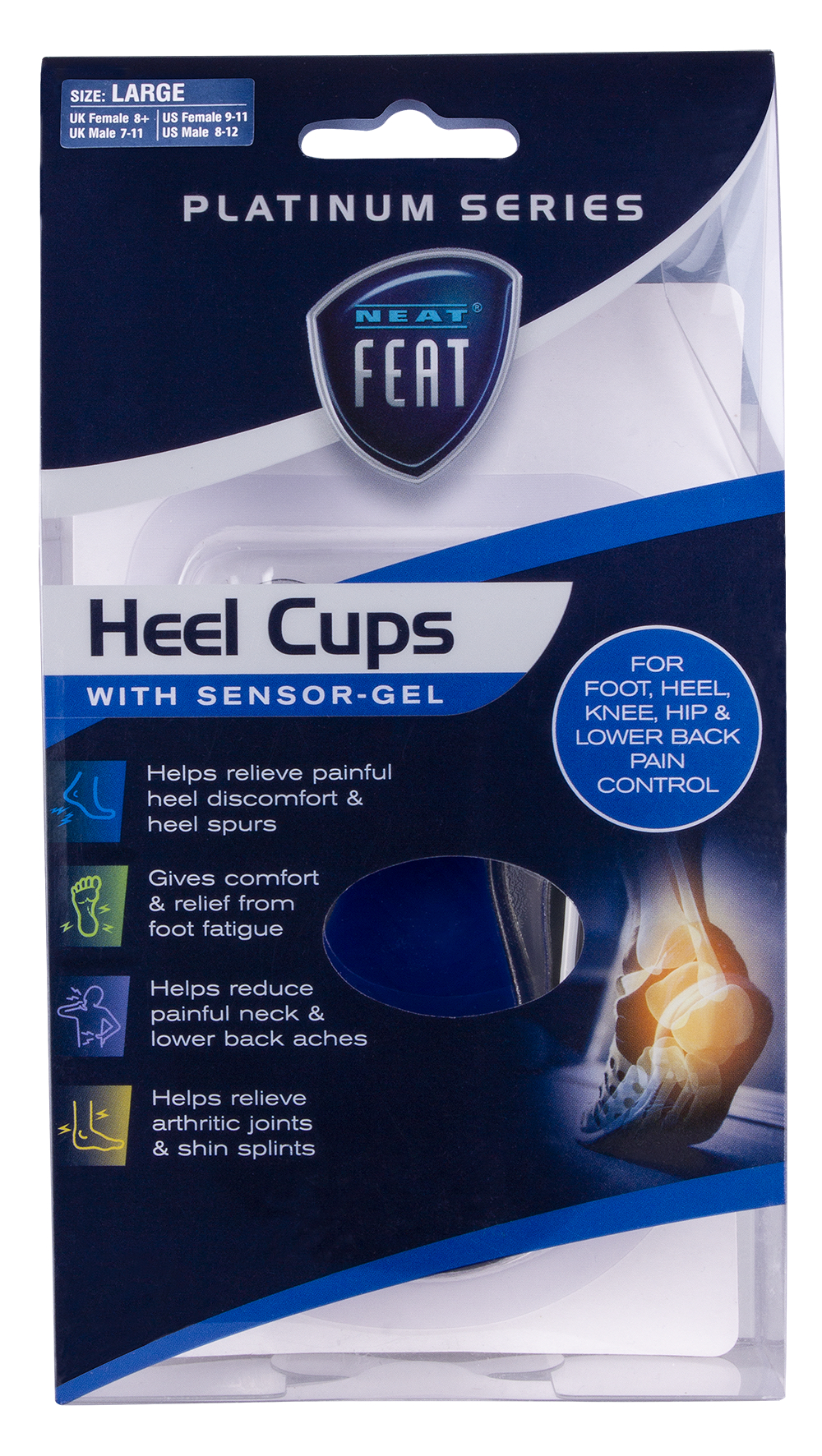 Neat Feat Gel Heel Cups Large 1 pair