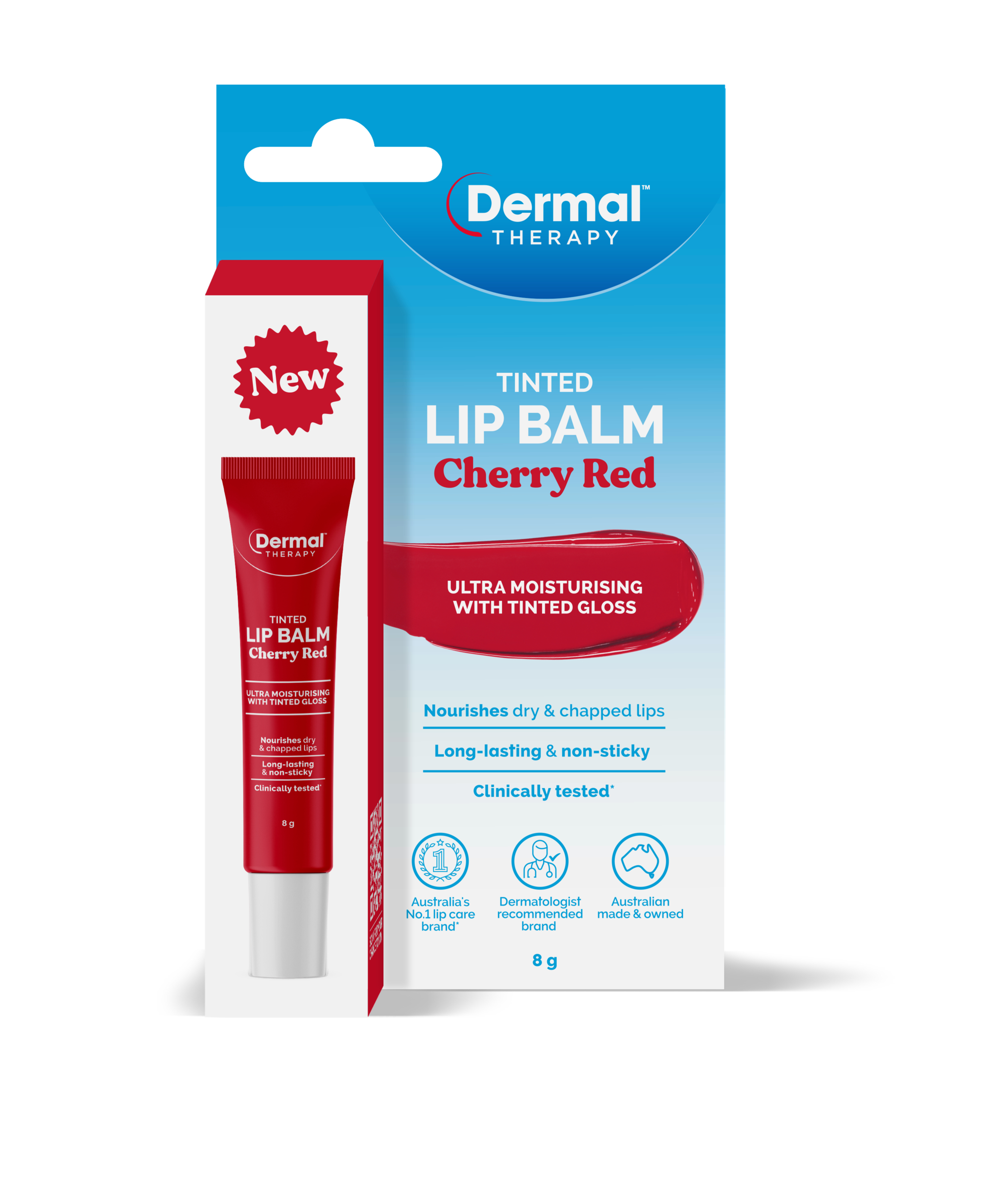 Dermal Therapy Tinted Lip Balm - Cherry Red 8g