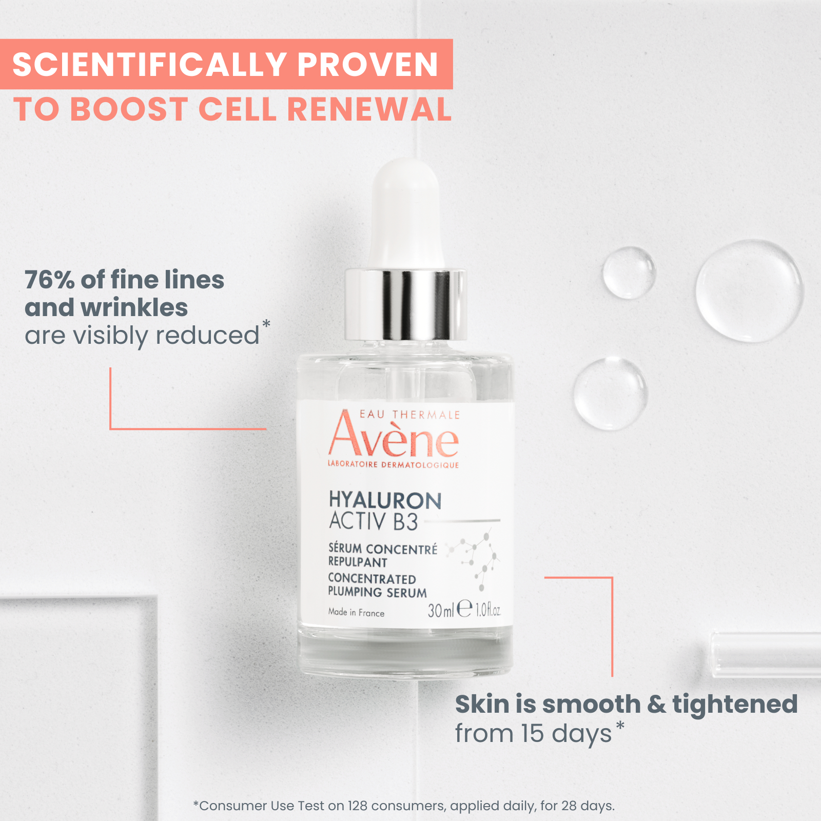 Avene Eau Thermale Hyaluron Activ B3 Concentrated Plumping Serum 30ml - Image 6