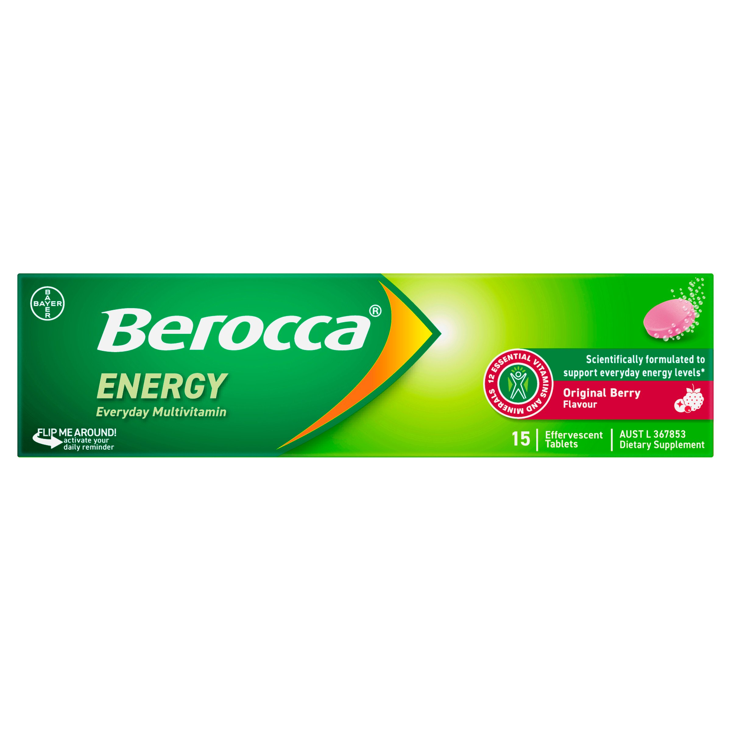 Berocca Energy Original Berry 15 tablets - Image 1