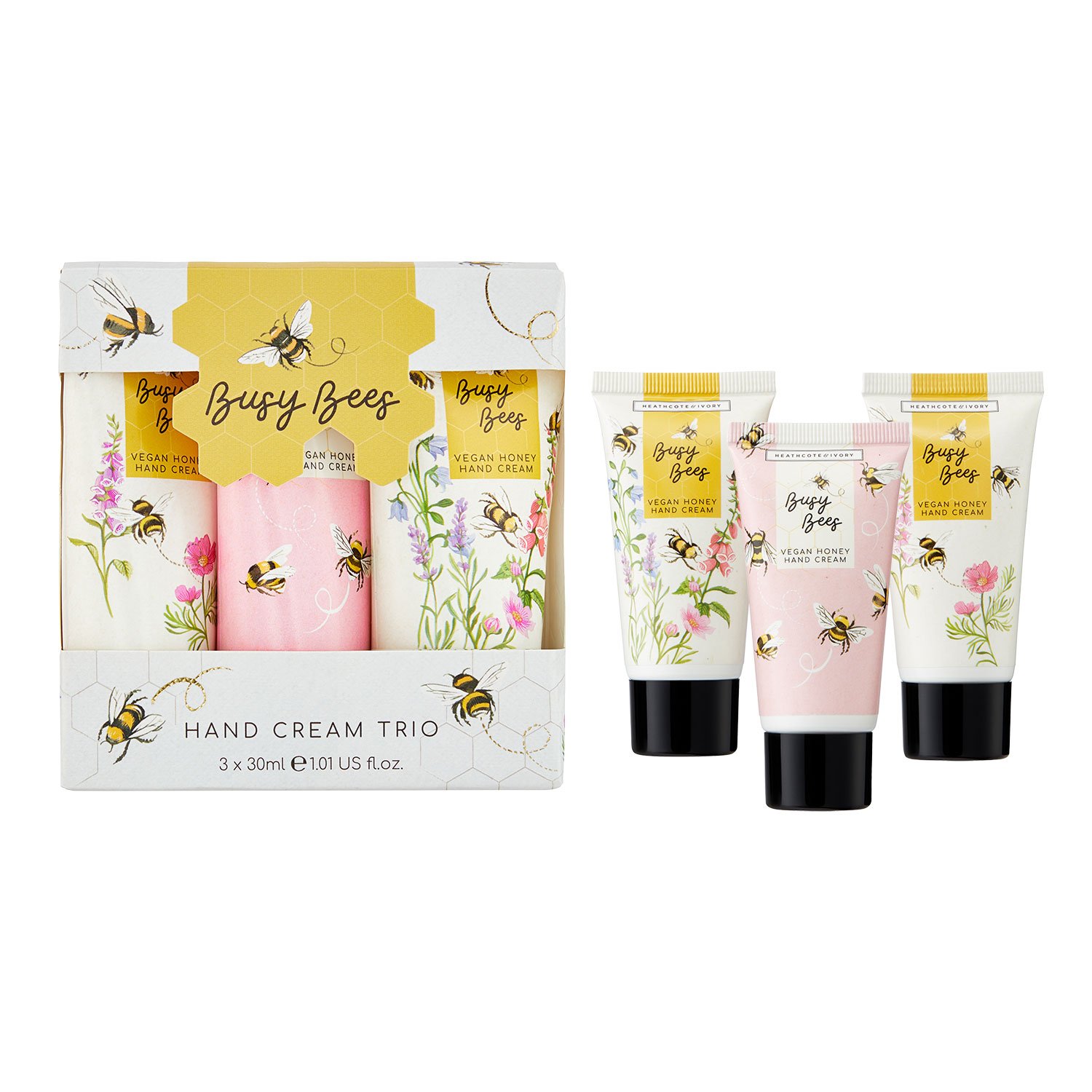 Heathcote & Ivory Busy Bees Hand Cream Trio Assorted 30ml - 3 piece
