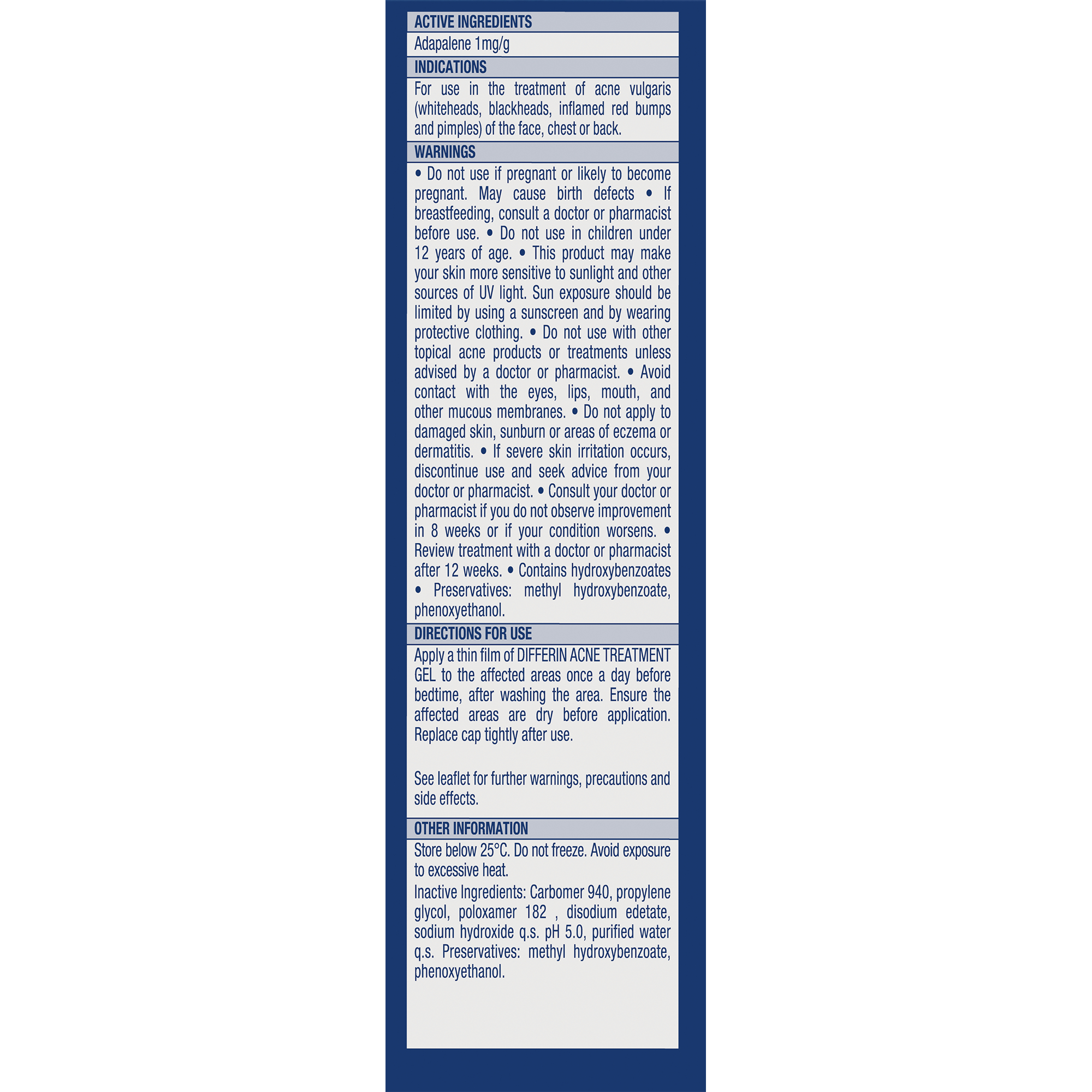 Differin Acne Treatment Gel 30g - Image 3