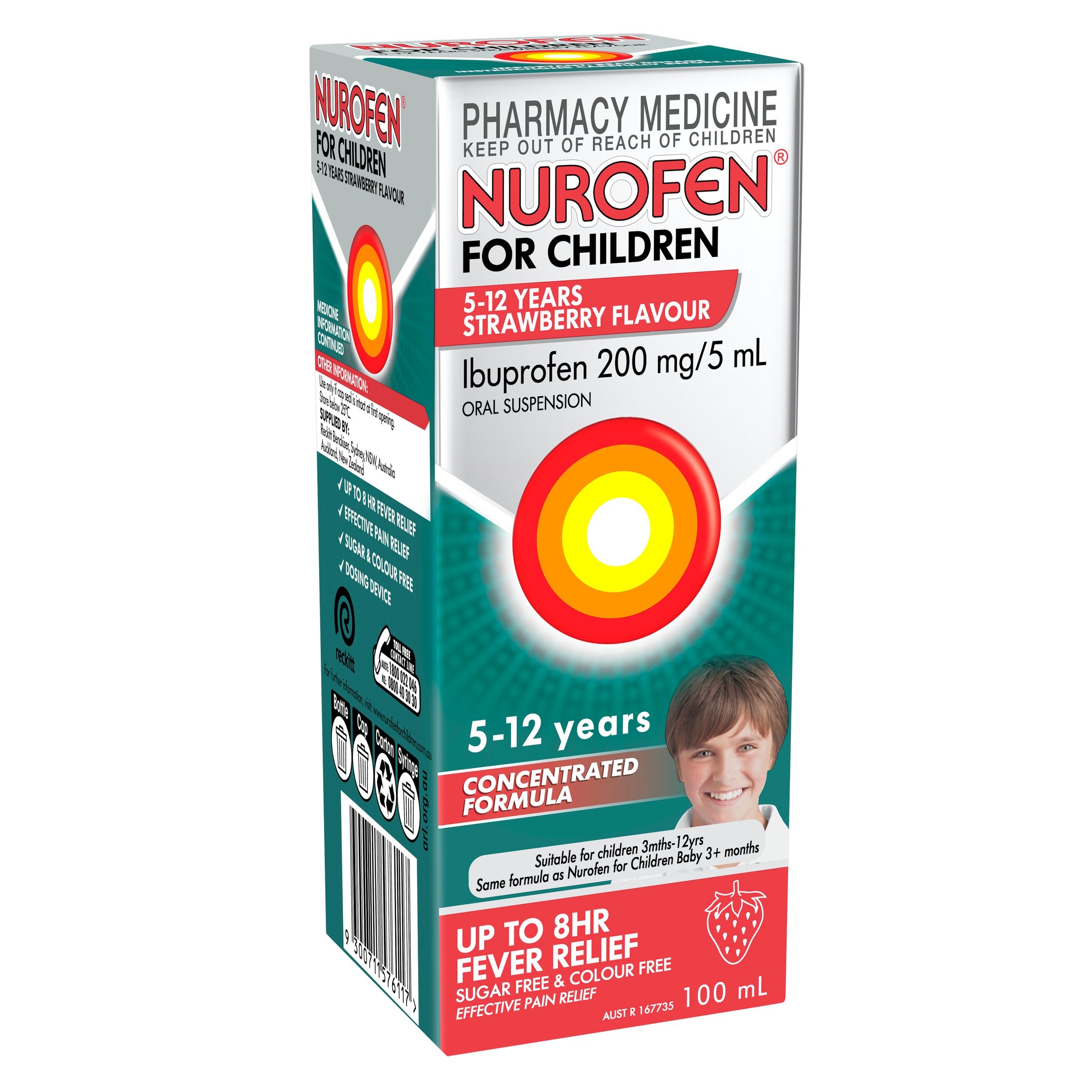Nurofen For Children 5-12 Years Strawberry 100ml - Image 12