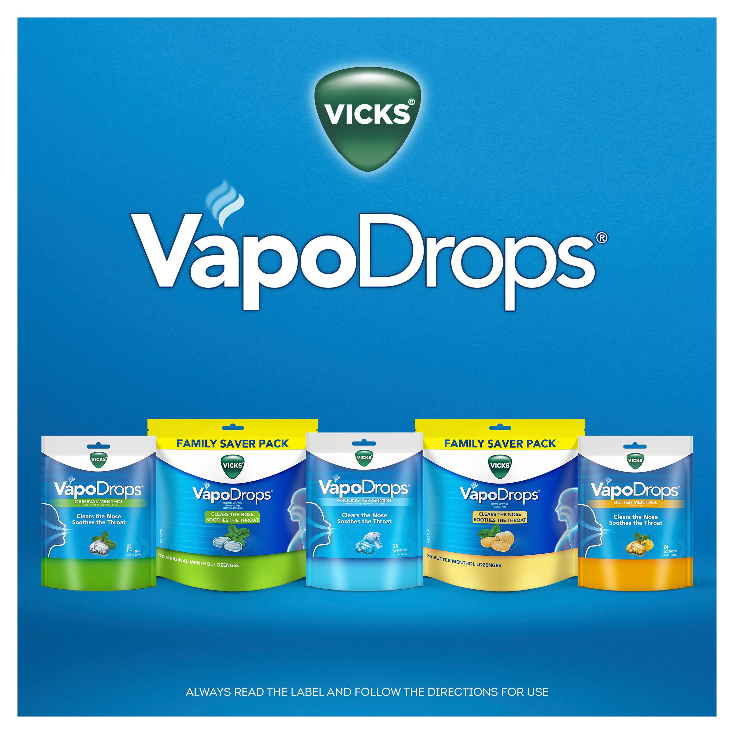 Vicks VapoDrops Original Menthol 70 pack - Image 4
