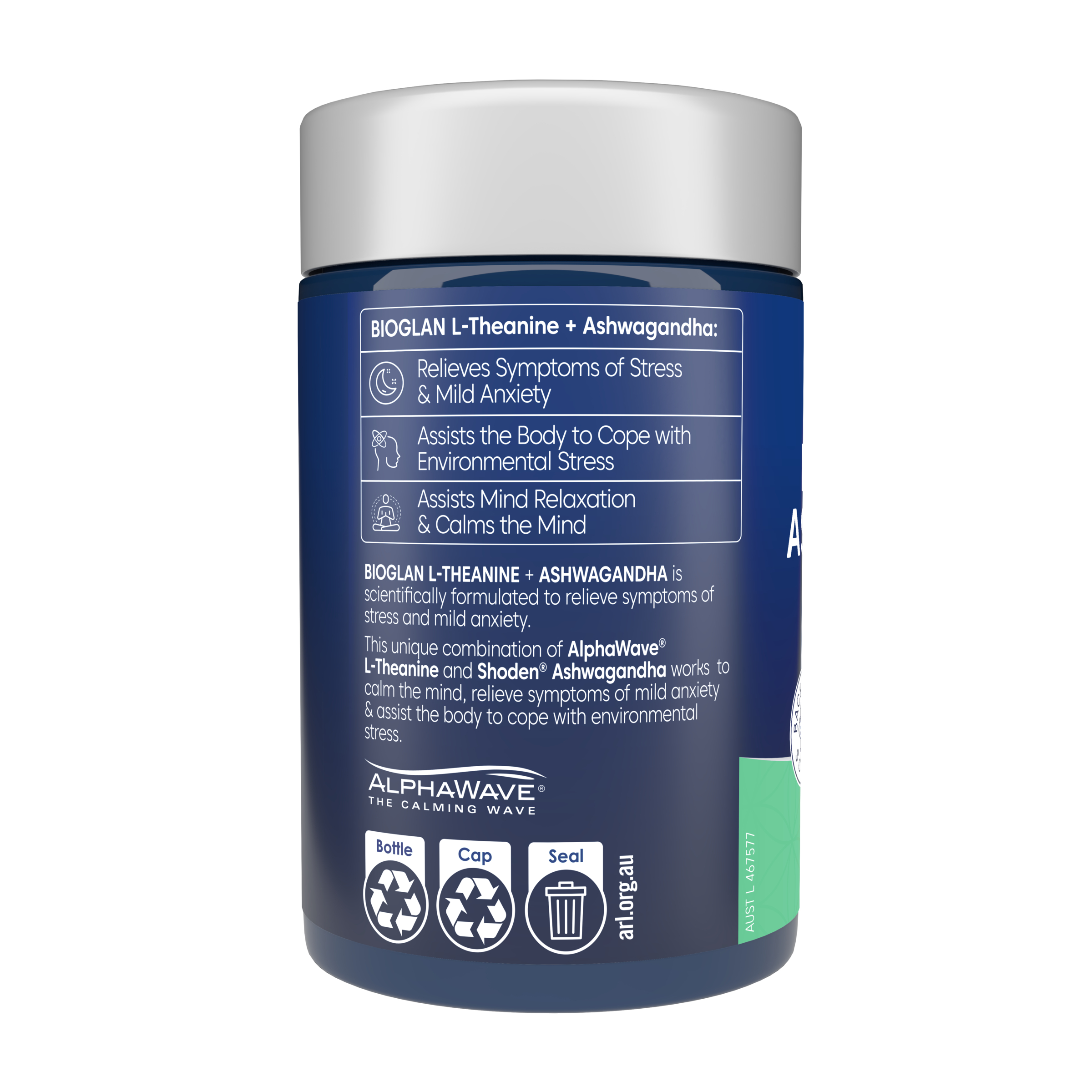Bioglan L-Theanine + Ashwagandha 50 capsules - Image 3