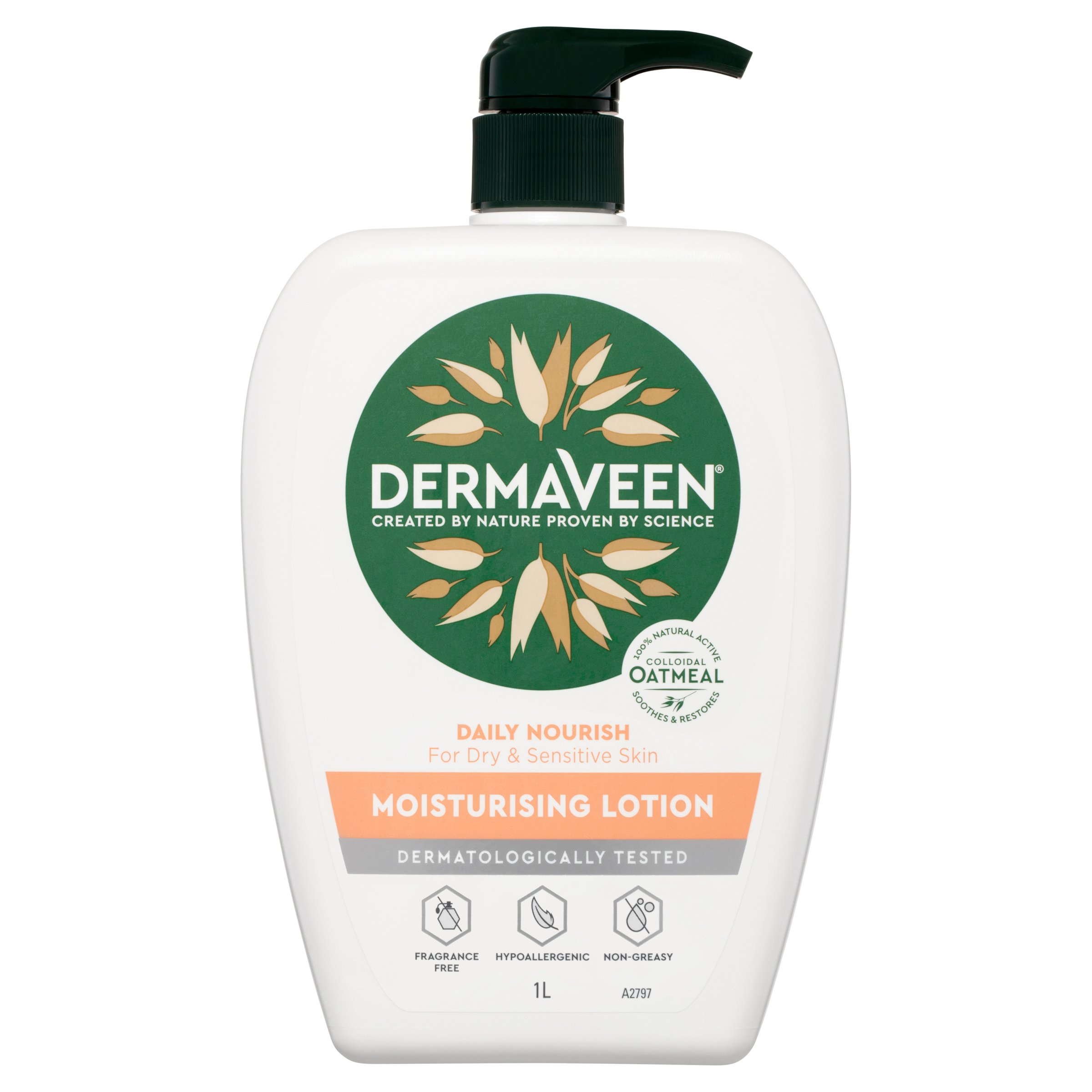 DermaVeen Daily Nourish Moisturising Lotion 1 litre - Image 1
