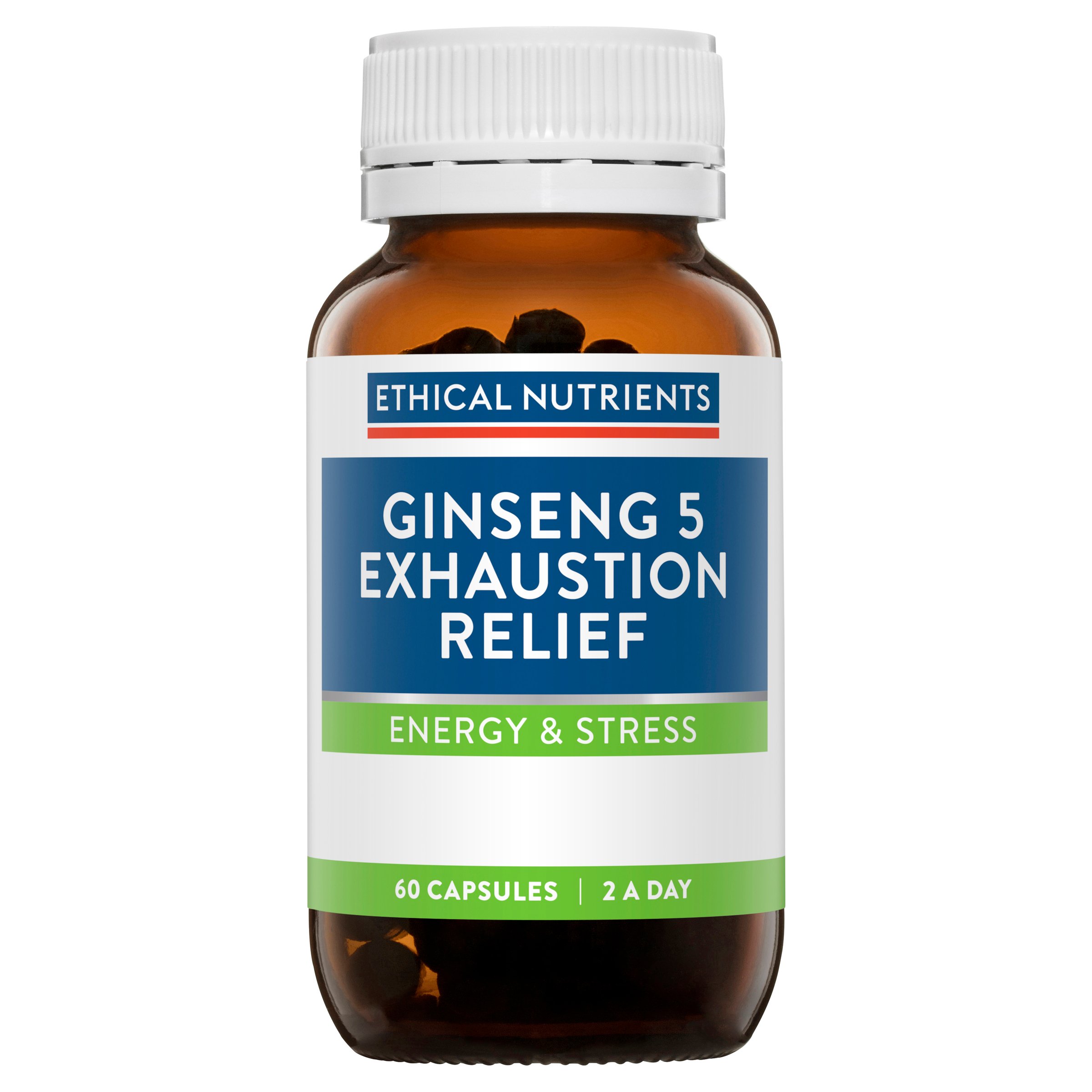 Ethical Nutrients Ginseng-5 Exhaustion Relief 60 capsules - Image 5
