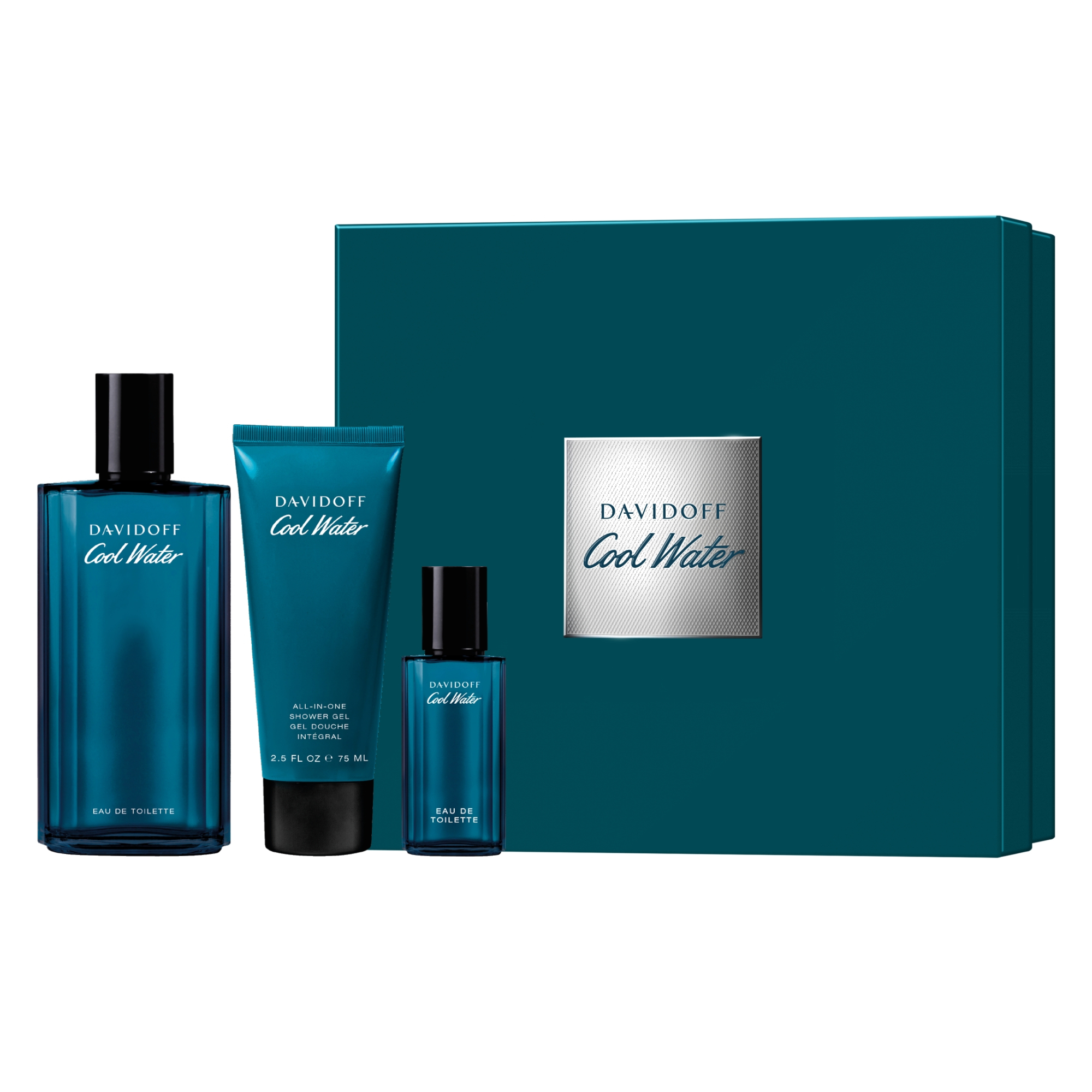 Davidoff Cool Water Man EDT 125ml Gift Set 3 piece - Image 1