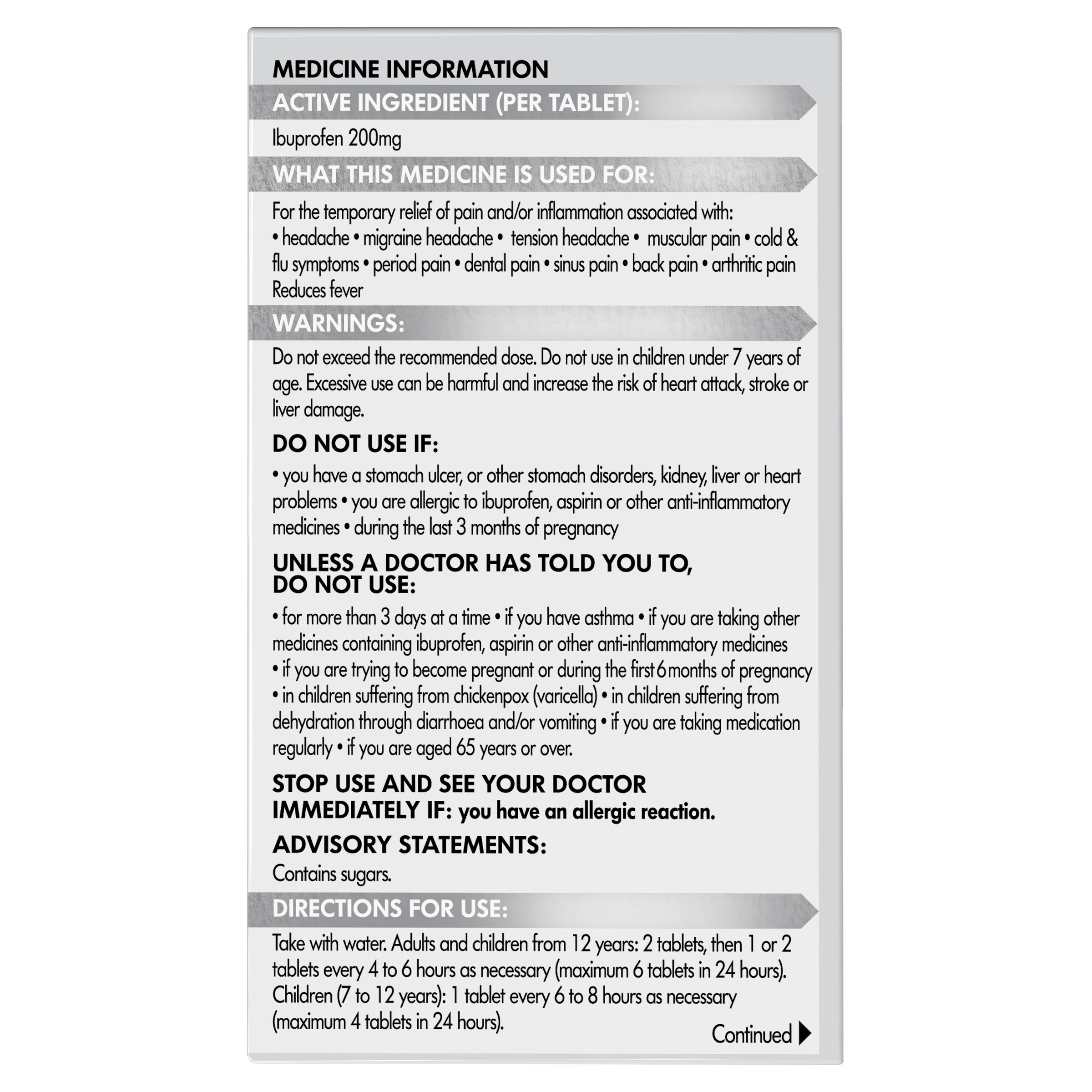 Nurofen 200mg - 96 tablets - Image 2
