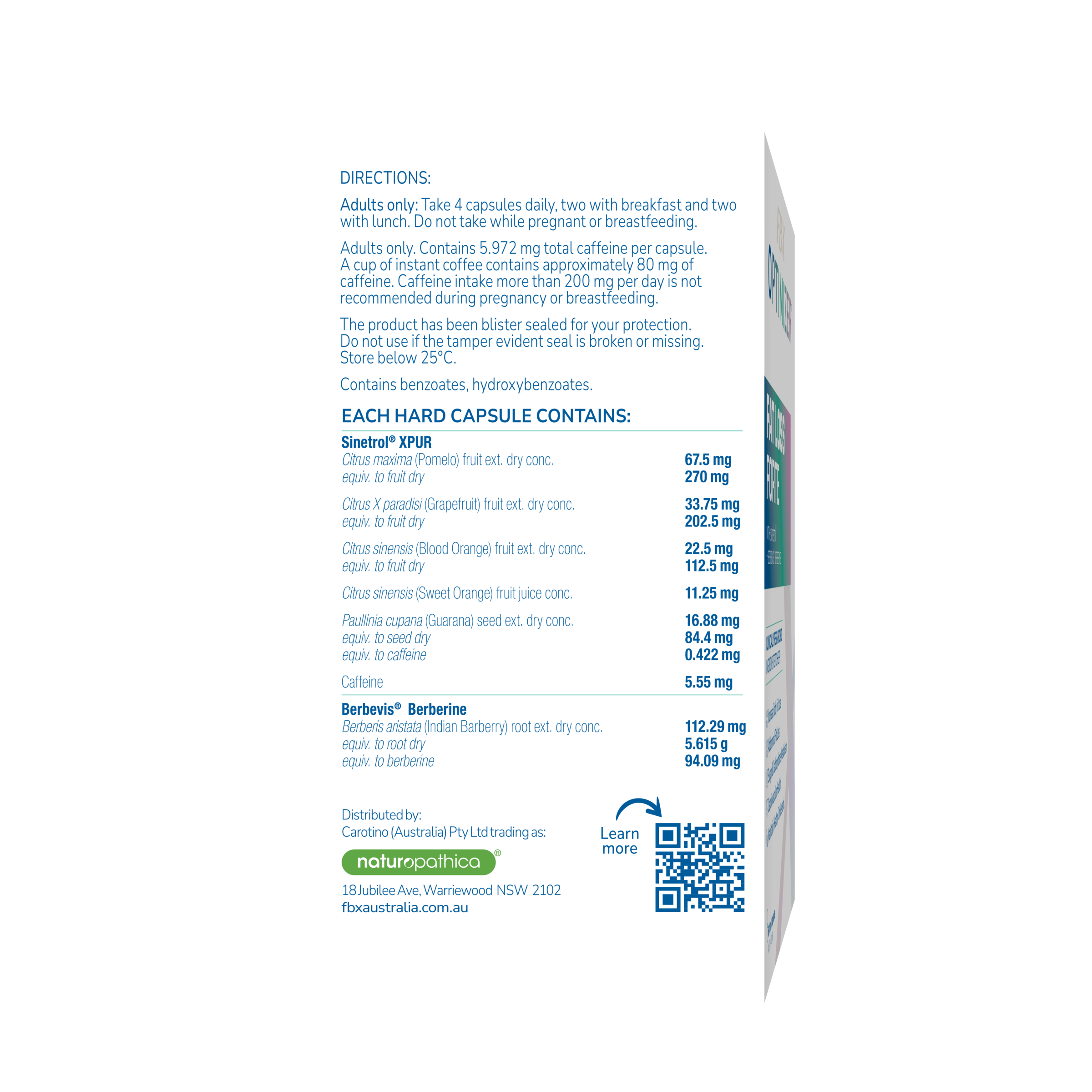 FBX Optimizer Fat Loss Forte 60 capsules - Image 3