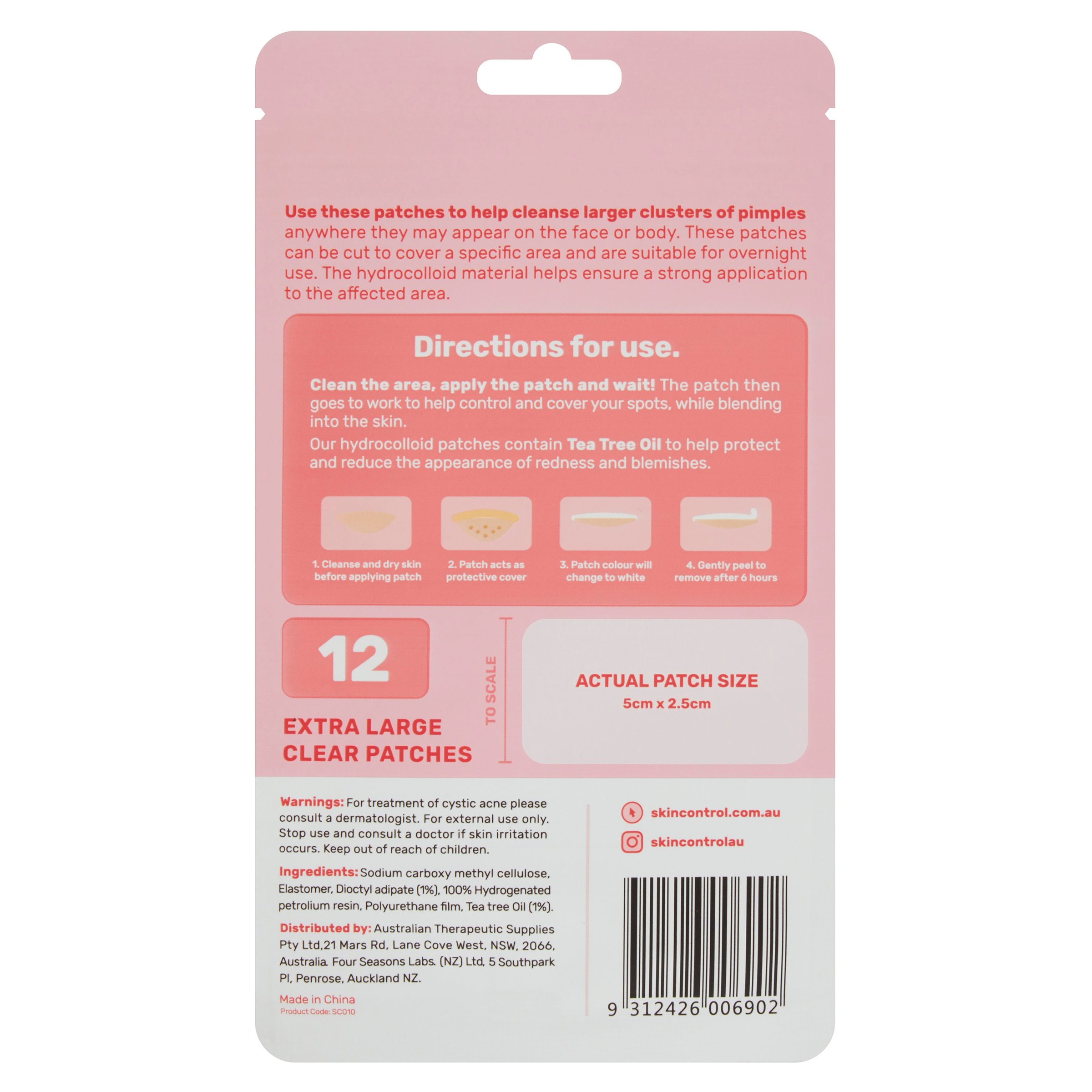 Skin Control Pimple Patch Extra Large 12 pack - Image 2