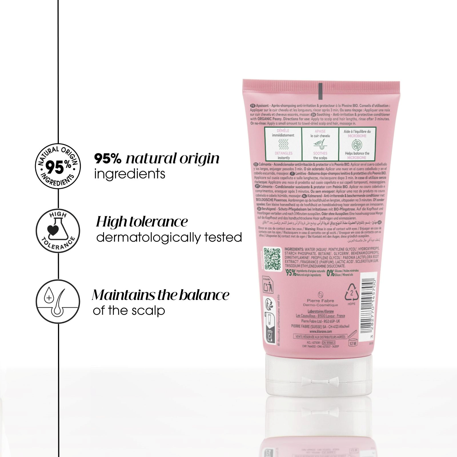 Klorane Conditioner Gel with Peony 150ml - Image 4