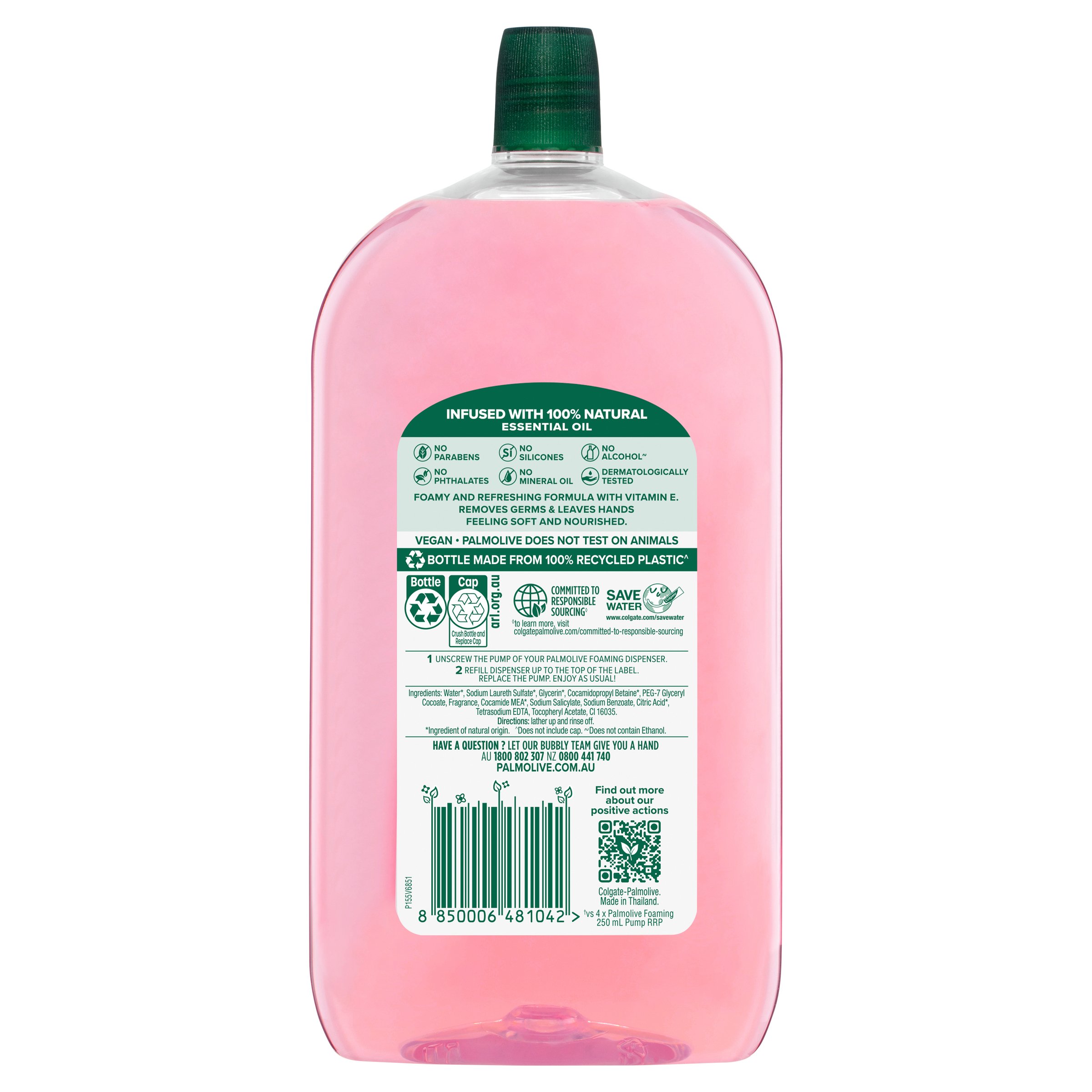 Palmolive Naturals Liquid Handwash Foam Cherry Blossom 1l - Image 2