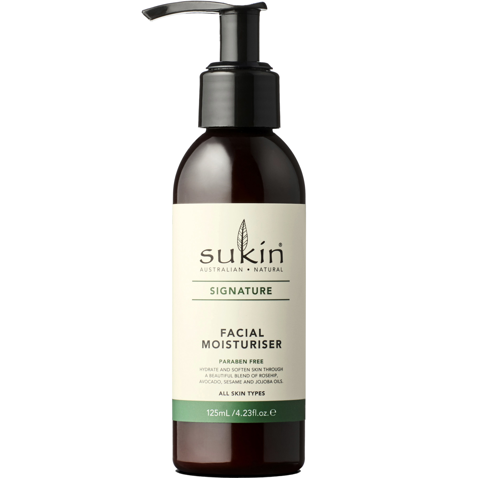 Sukin Facial Moisturiser Pump 125ml - Image 1