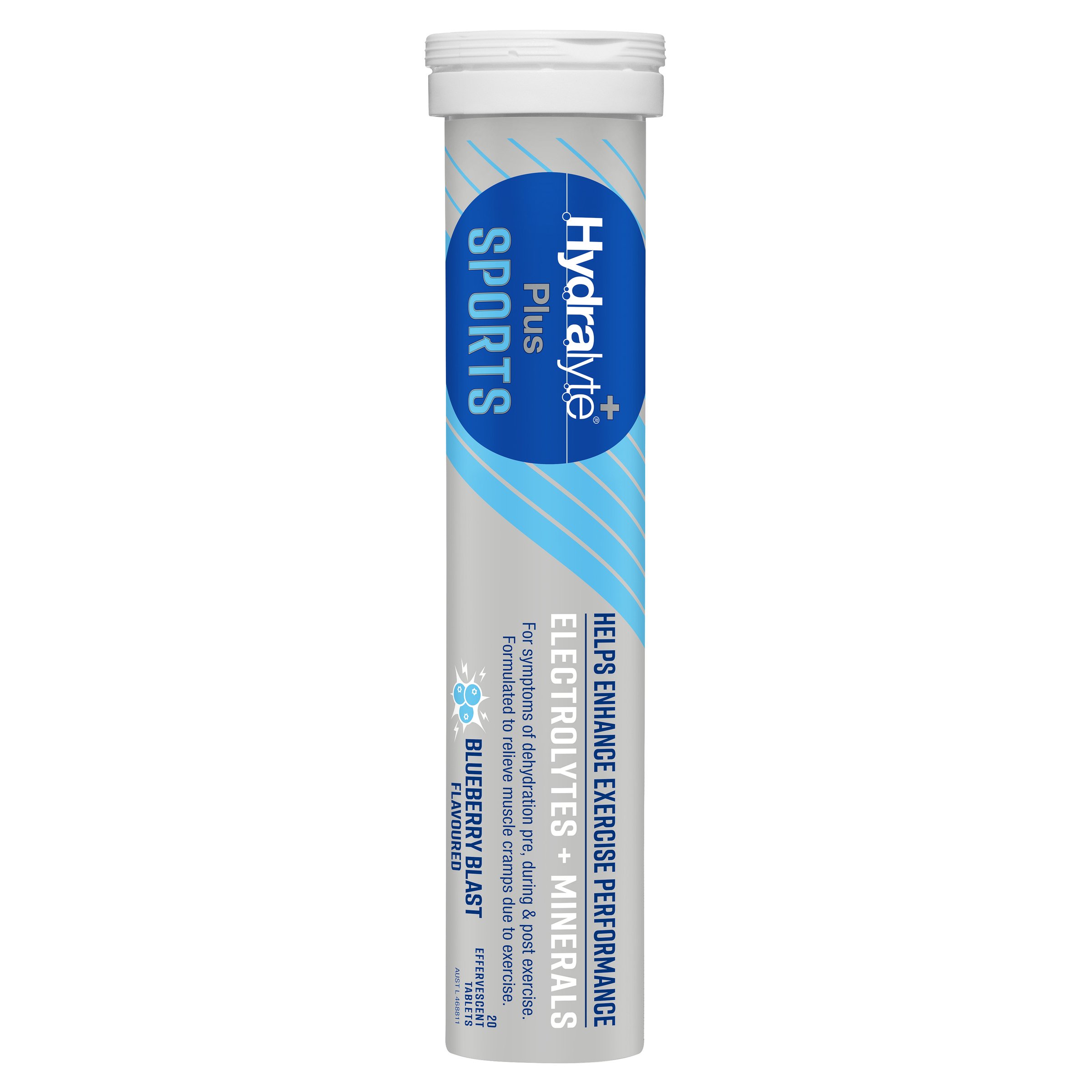Hydralyte Plus Sports Effervescent Blueberry Blast 20 tablets - Image 11