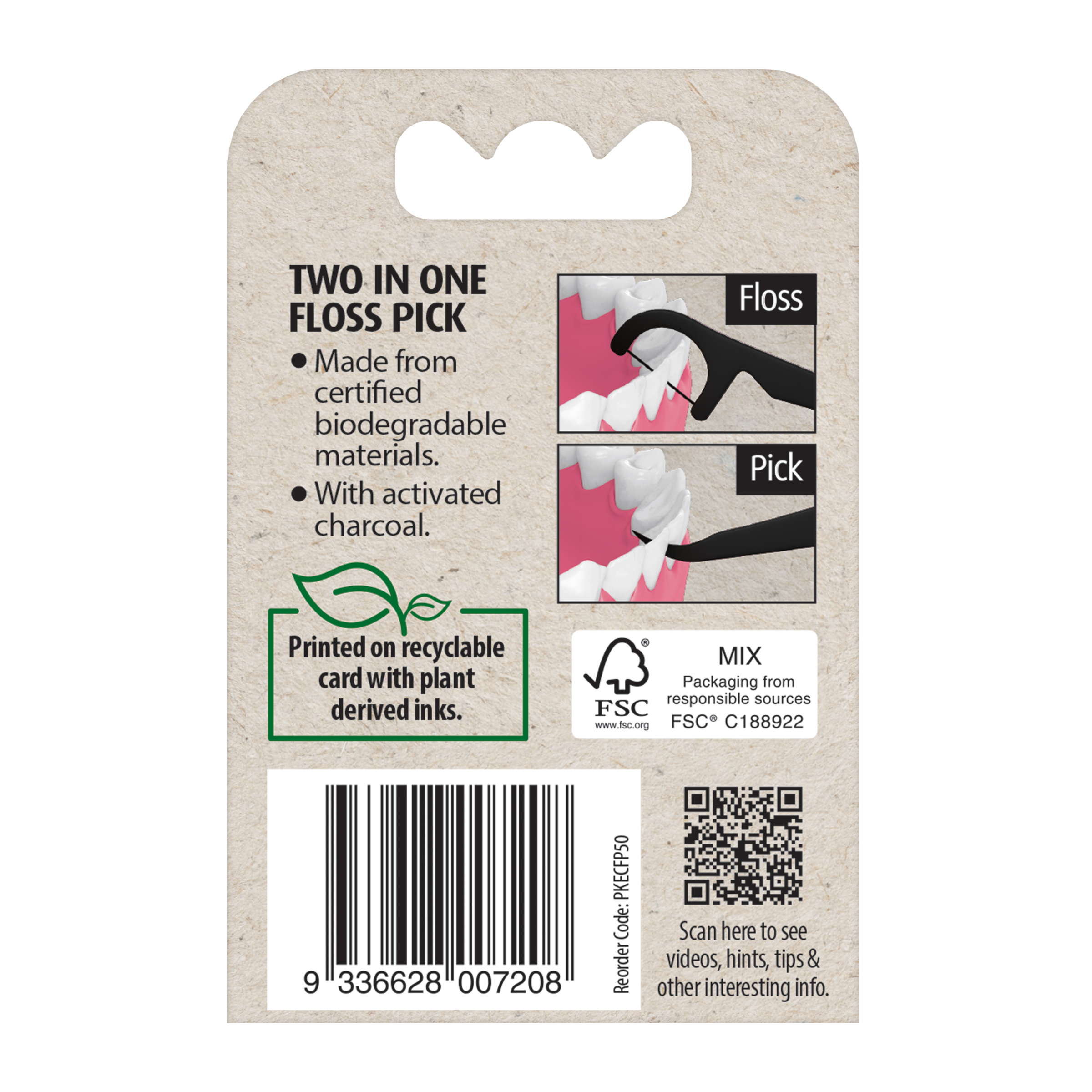 Piksters Eco Floss Picks 50 pack - Image 2