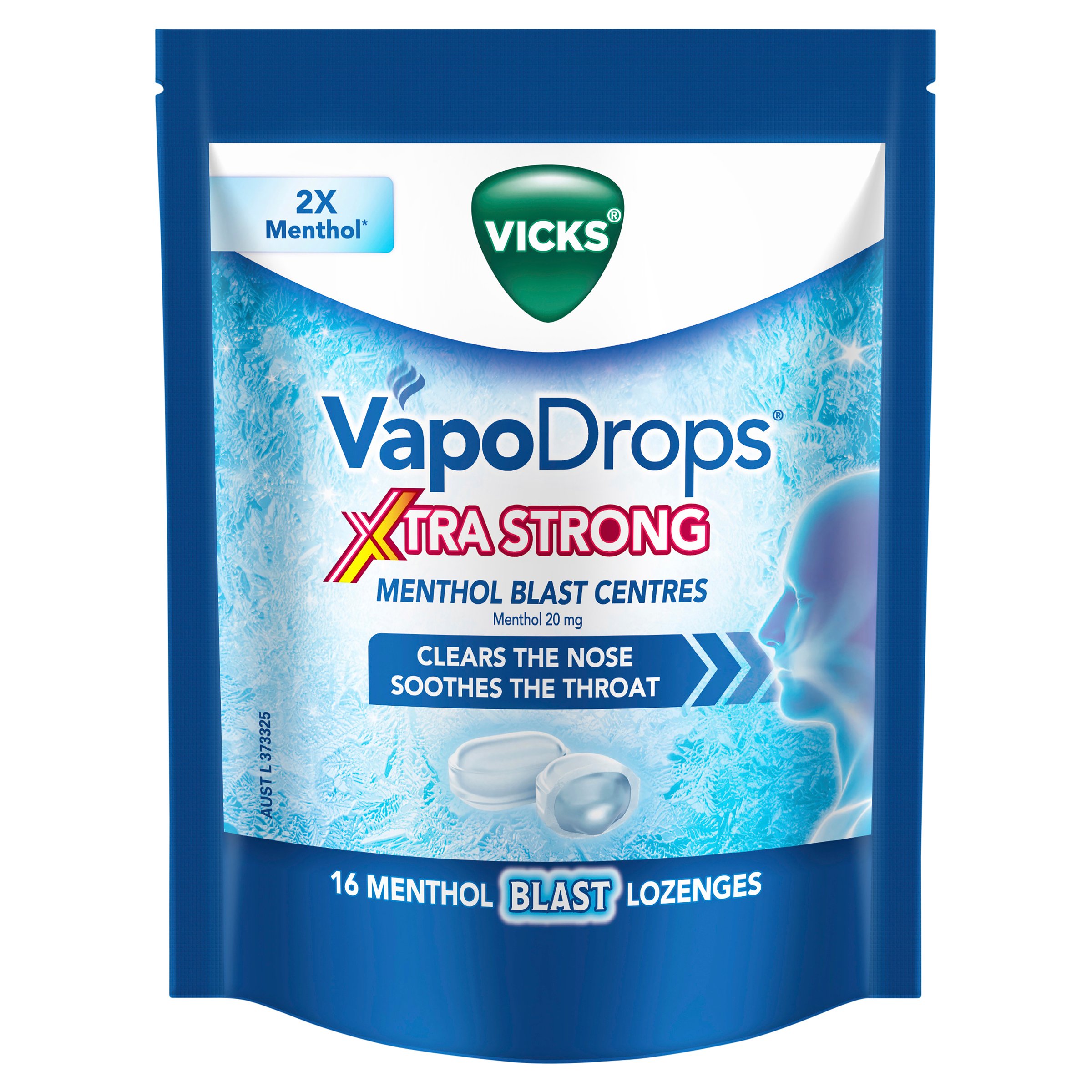 Vicks XtraStrong Menthol 4g - 16 lozenges - Image 1
