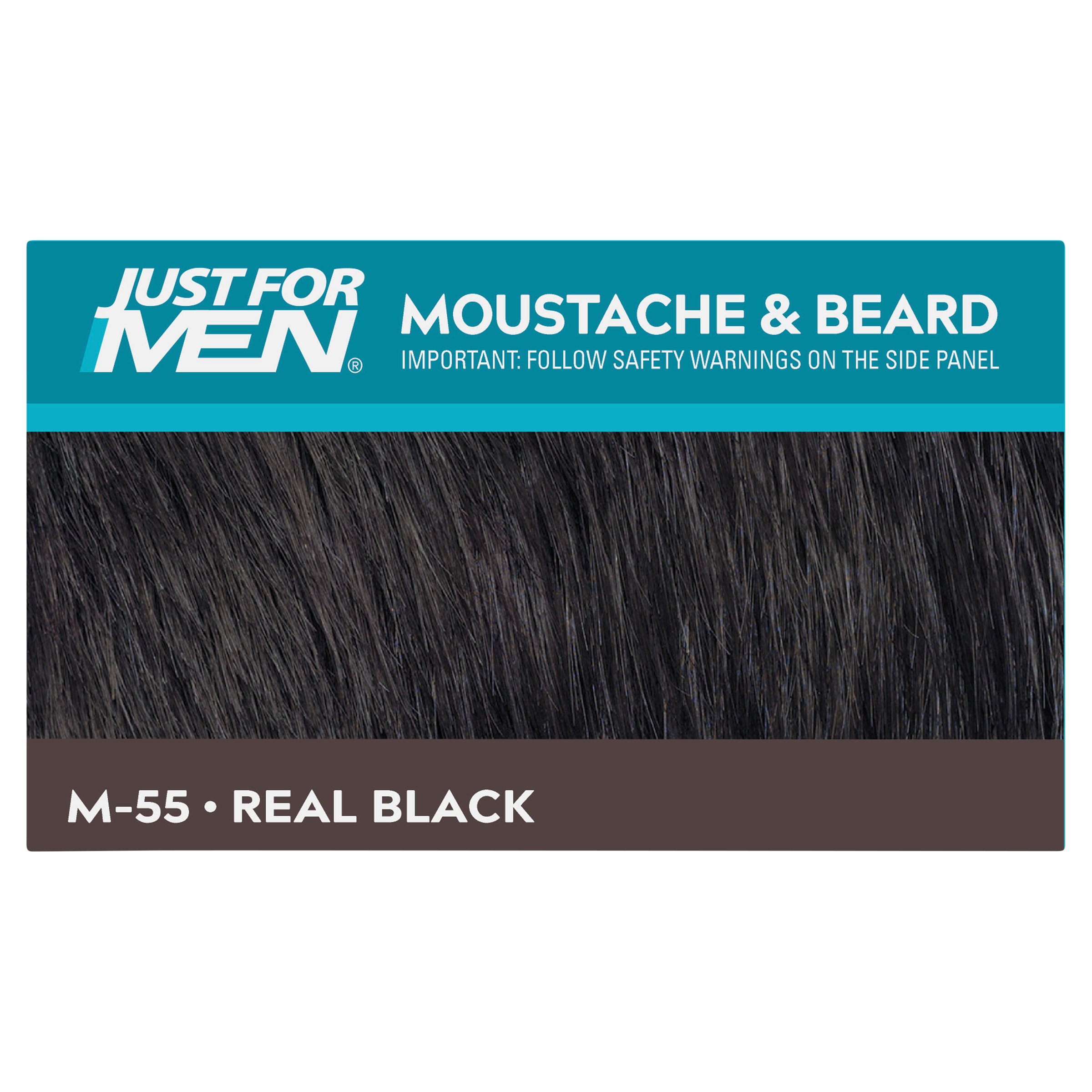 Just For Men Moustache & Beard Brush-In Colour Gel M55 Real Black 1 pack - Image 5