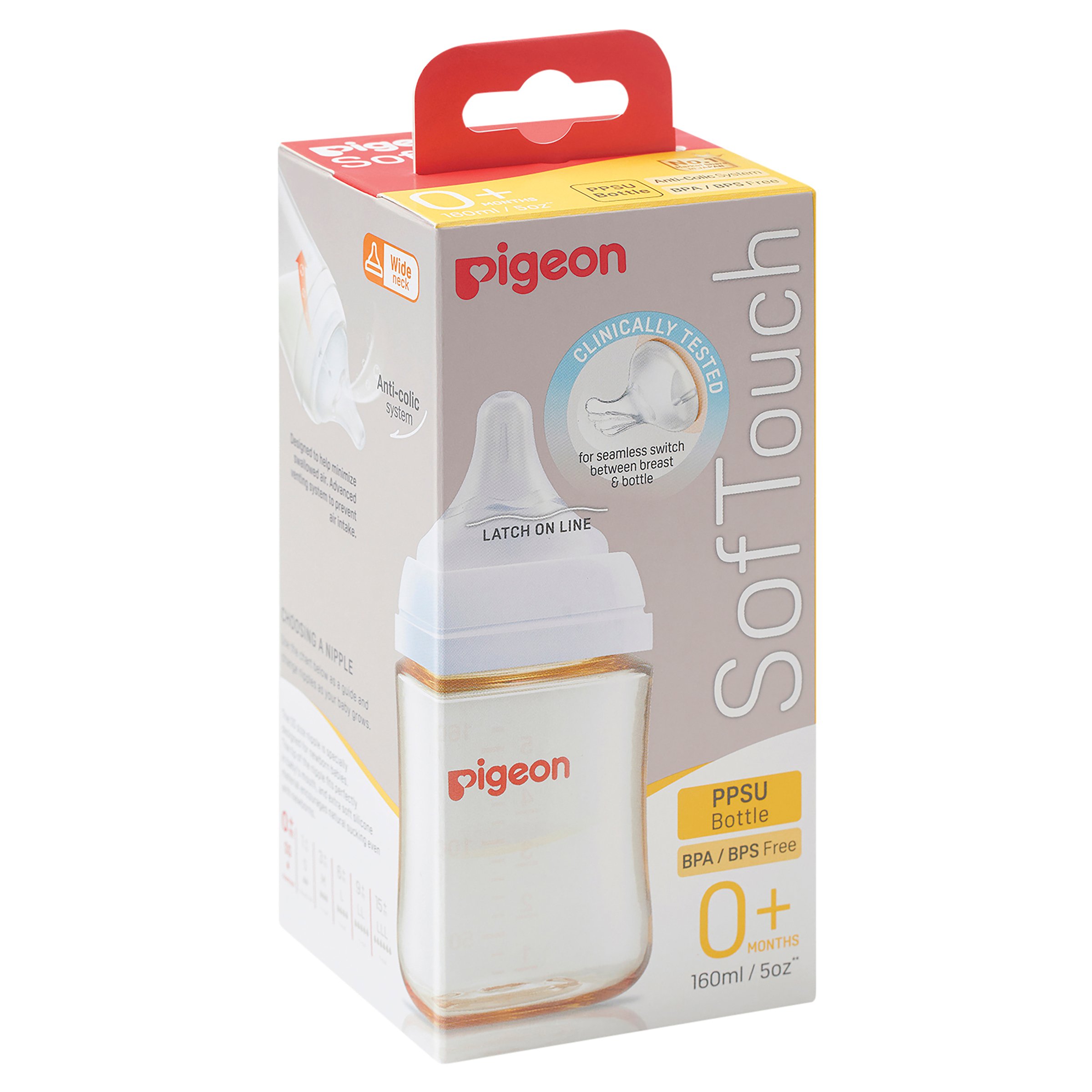 Pigeon Softouch 3 Nursing Bottle PPSU SS 160ml - Image 8