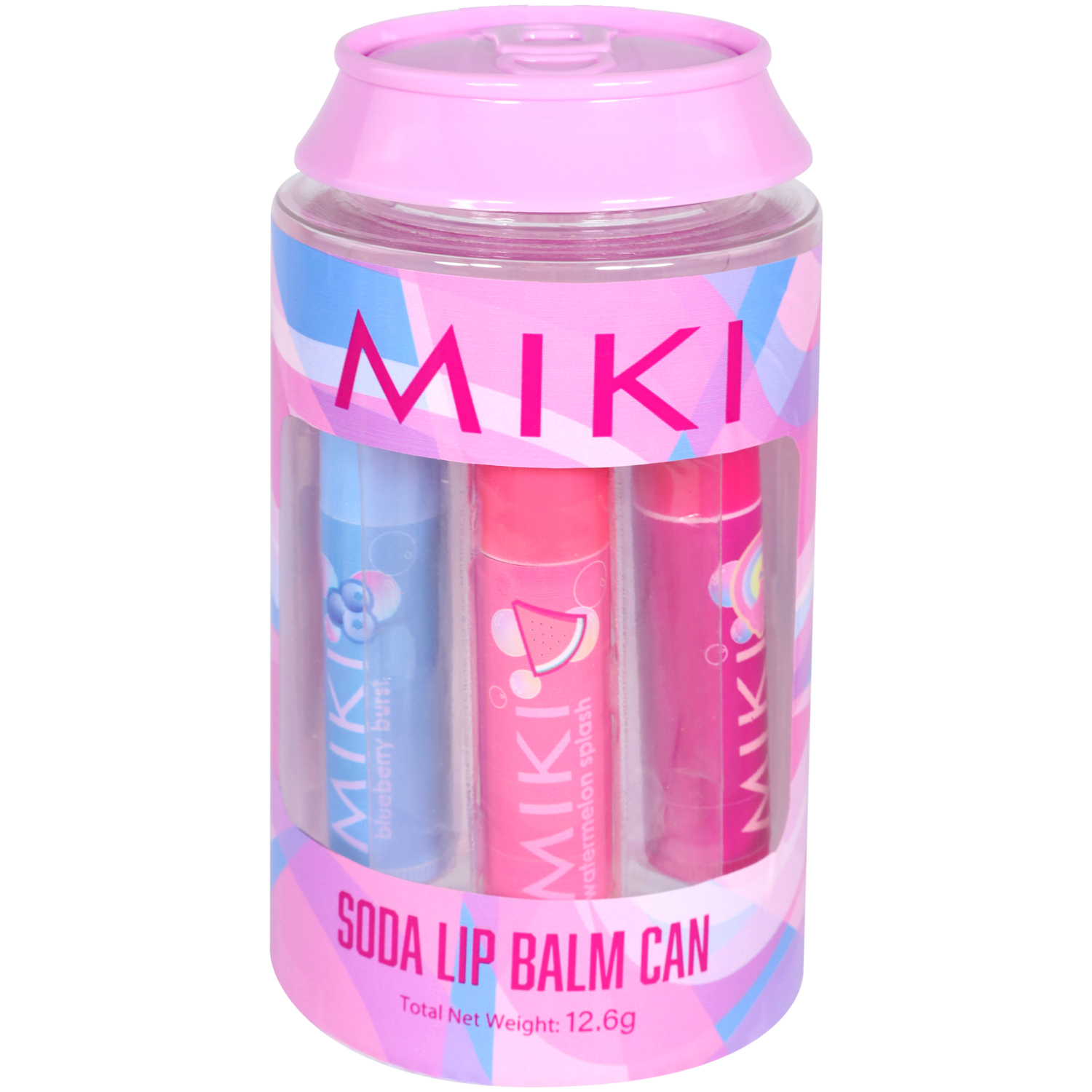 Miki Soda Lip Balm Can 3 piece