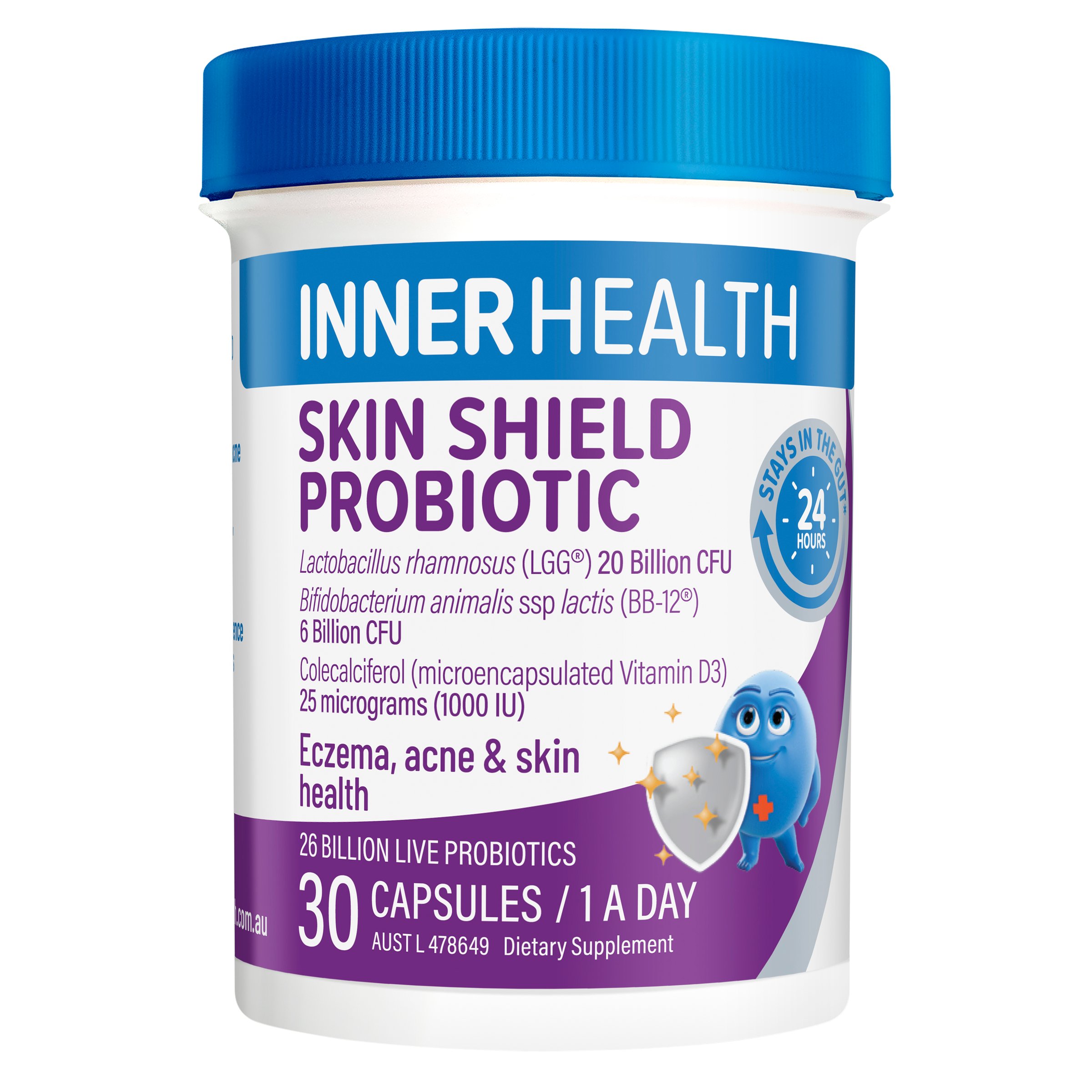 Inner Health Skin Shield Probiotic 30 capsules - Image 1