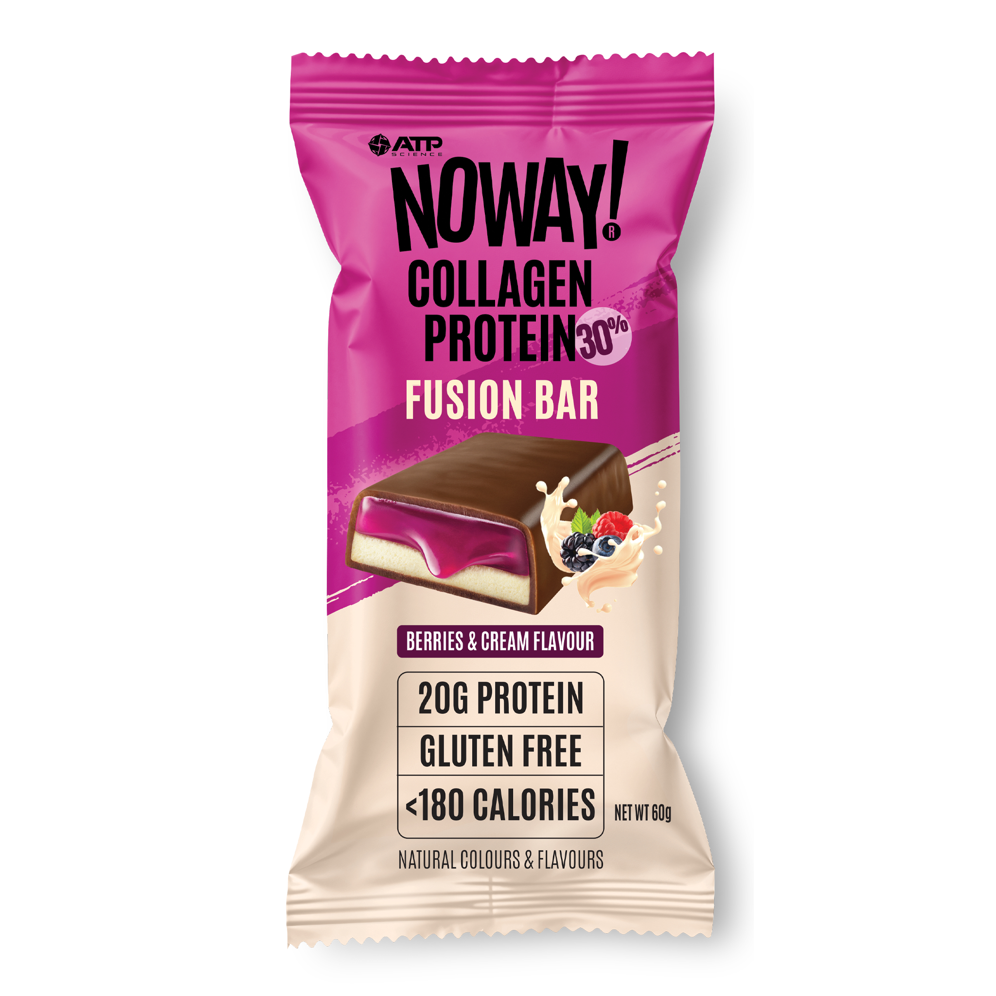 Noway Collagen Fusion Bar Berries & Cream 60g - Image 4