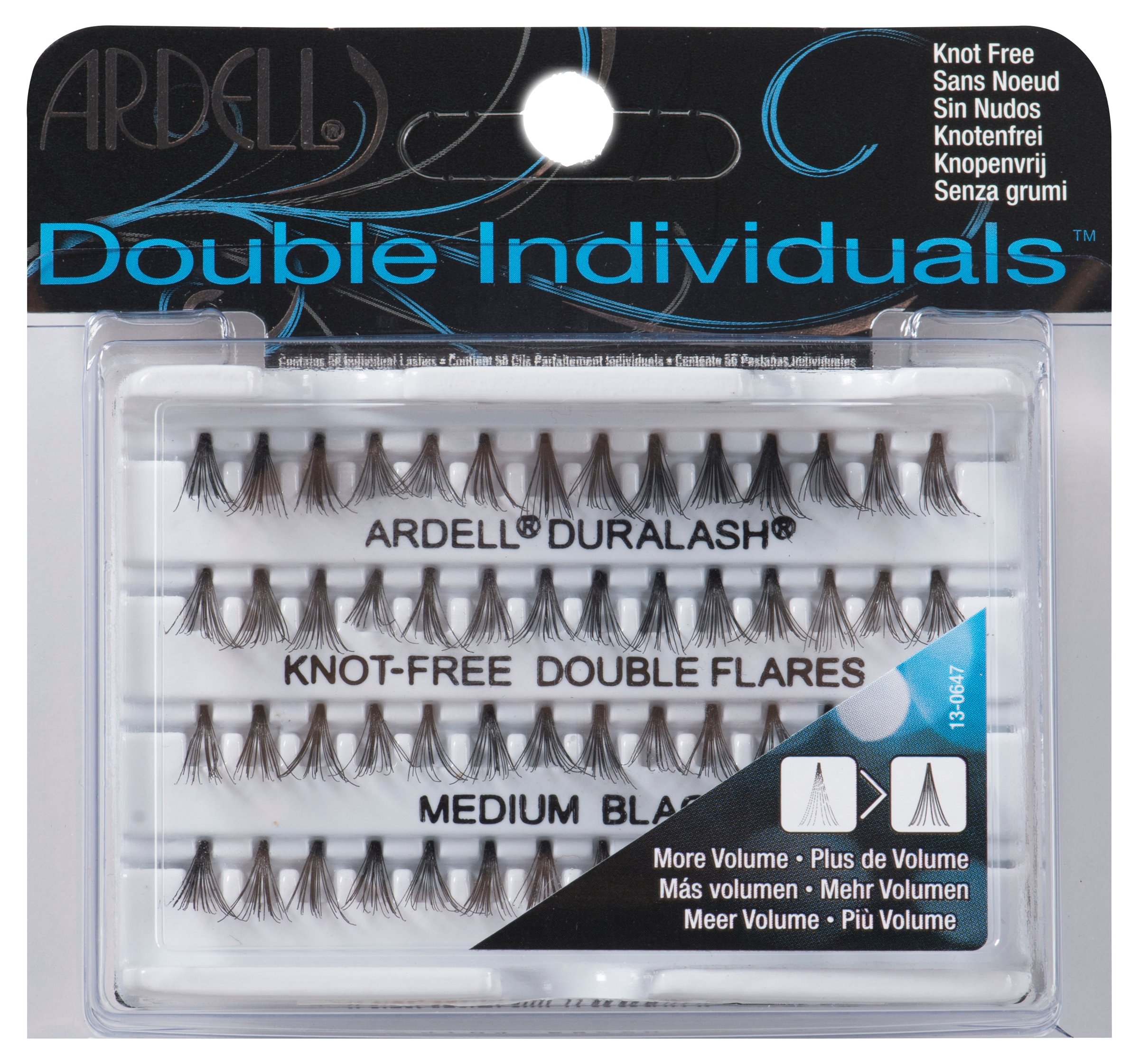 Ardell Double Individual Knot Free Lashes Medium Black 1 pair