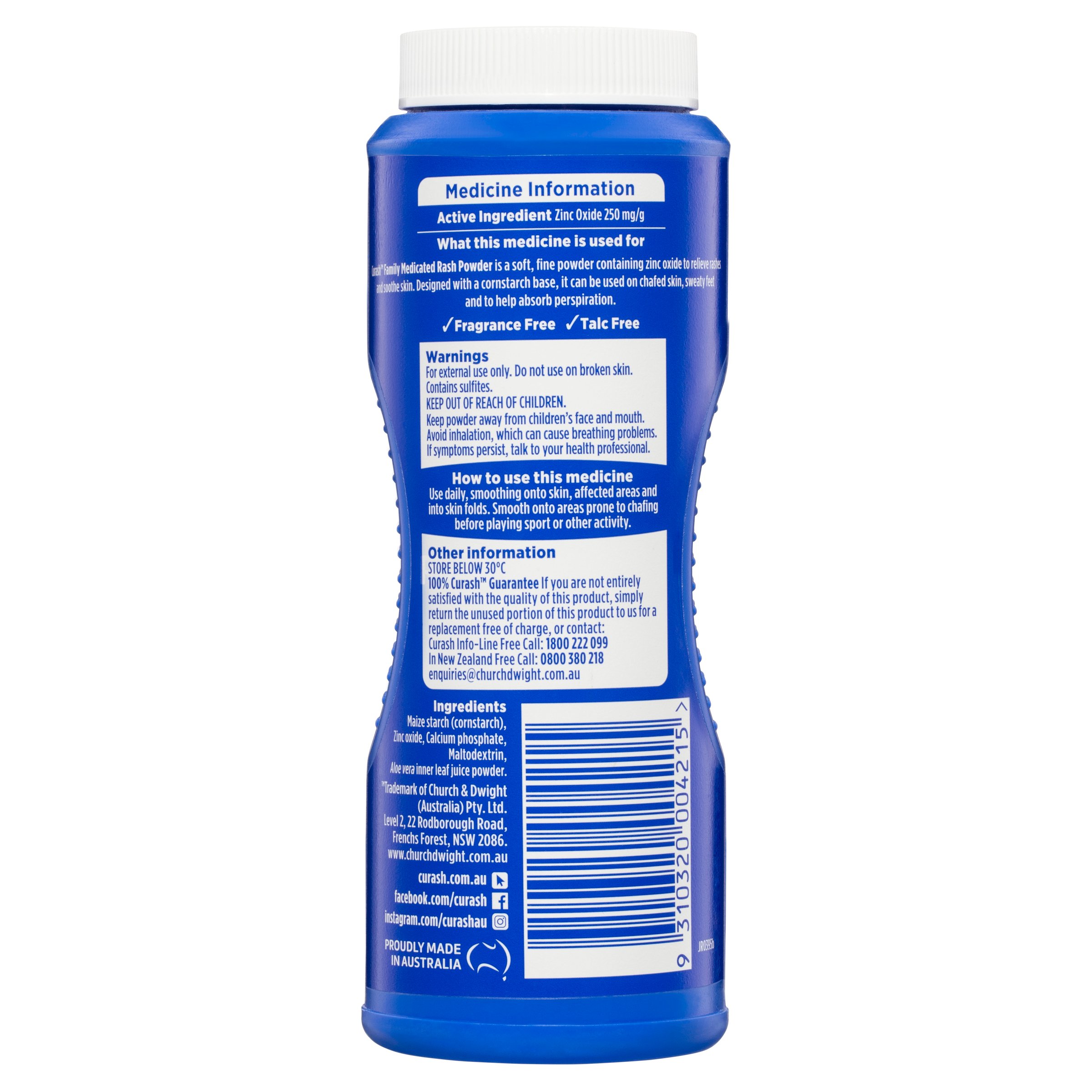 Curash Family Medicated Rash Powder 100g - Image 2